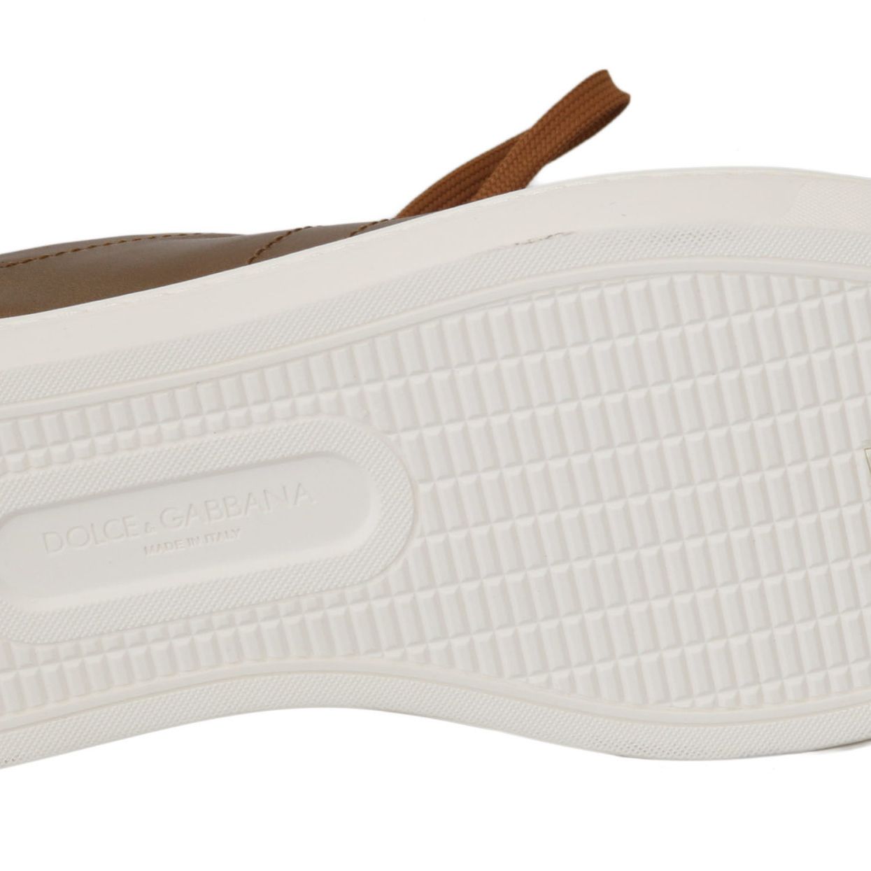 Dolce & Gabbana Gold Leather Mens Casual Sneakers