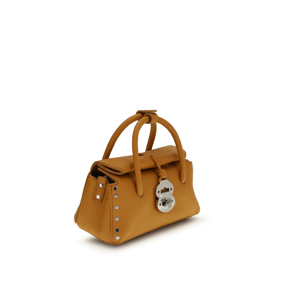 Zanellato Black Calf Leather Bos Taurus Handbag