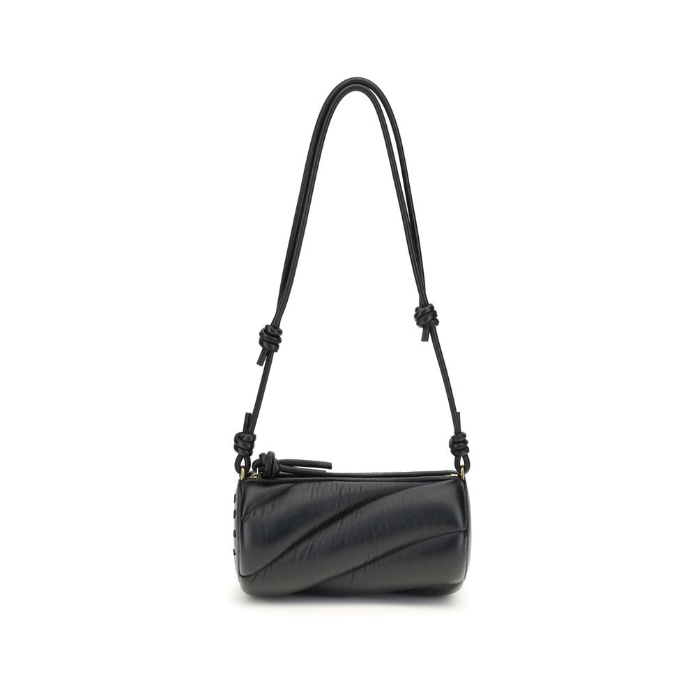 Fiorucci Black Calf Leather Bos Taurus Shoulder Bag