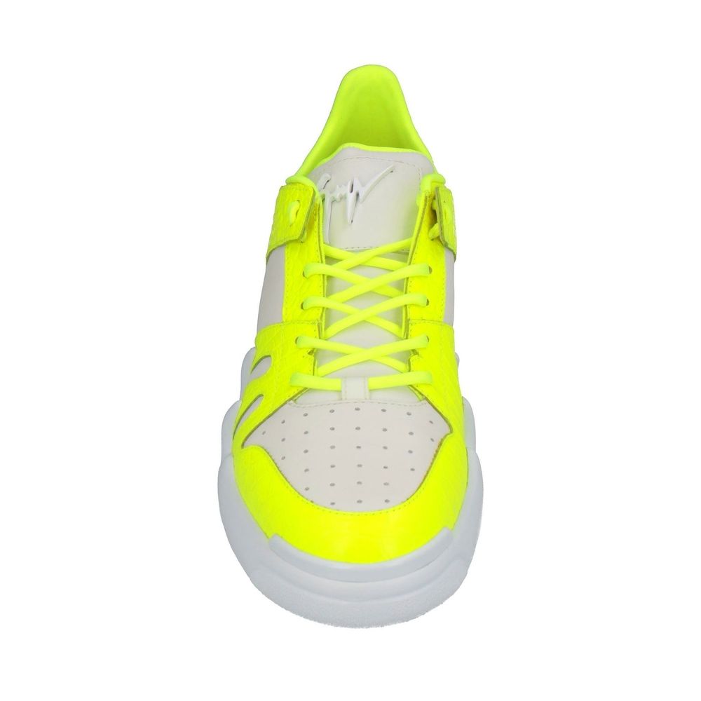 Giuseppe Zanotti White Calfskin Low Top Sneakers