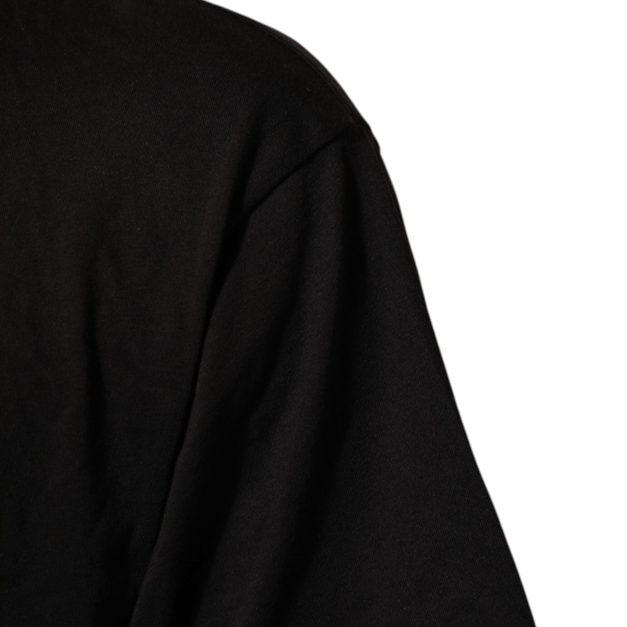 Dolce & Gabbana Black Logo Print Cotton Crew Neck T-shirt