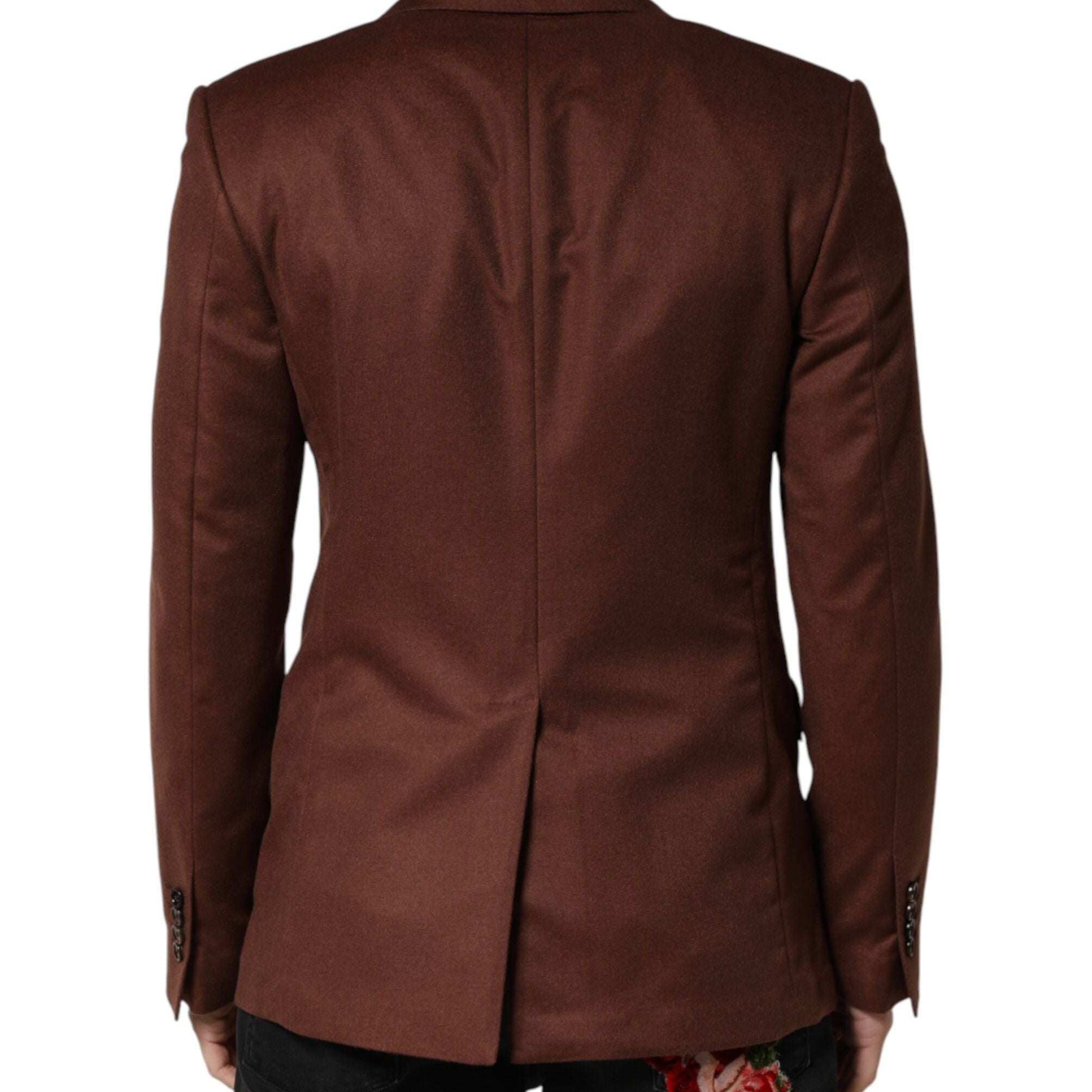 Dolce & Gabbana Brown Cashmere Single Breasted Jacket Blazer