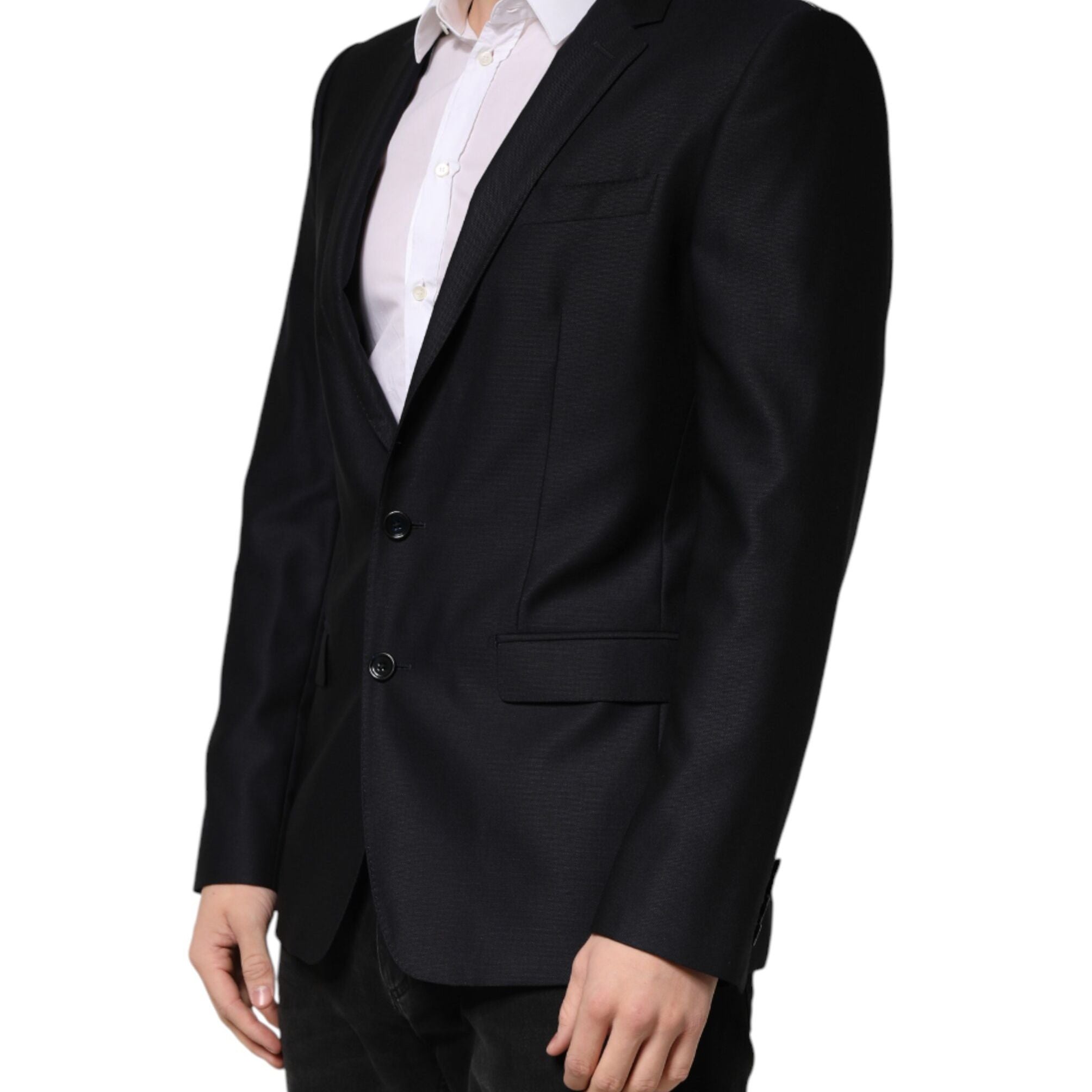 Dolce & Gabbana Black MARTINI Single Breasted Jacket Blazer