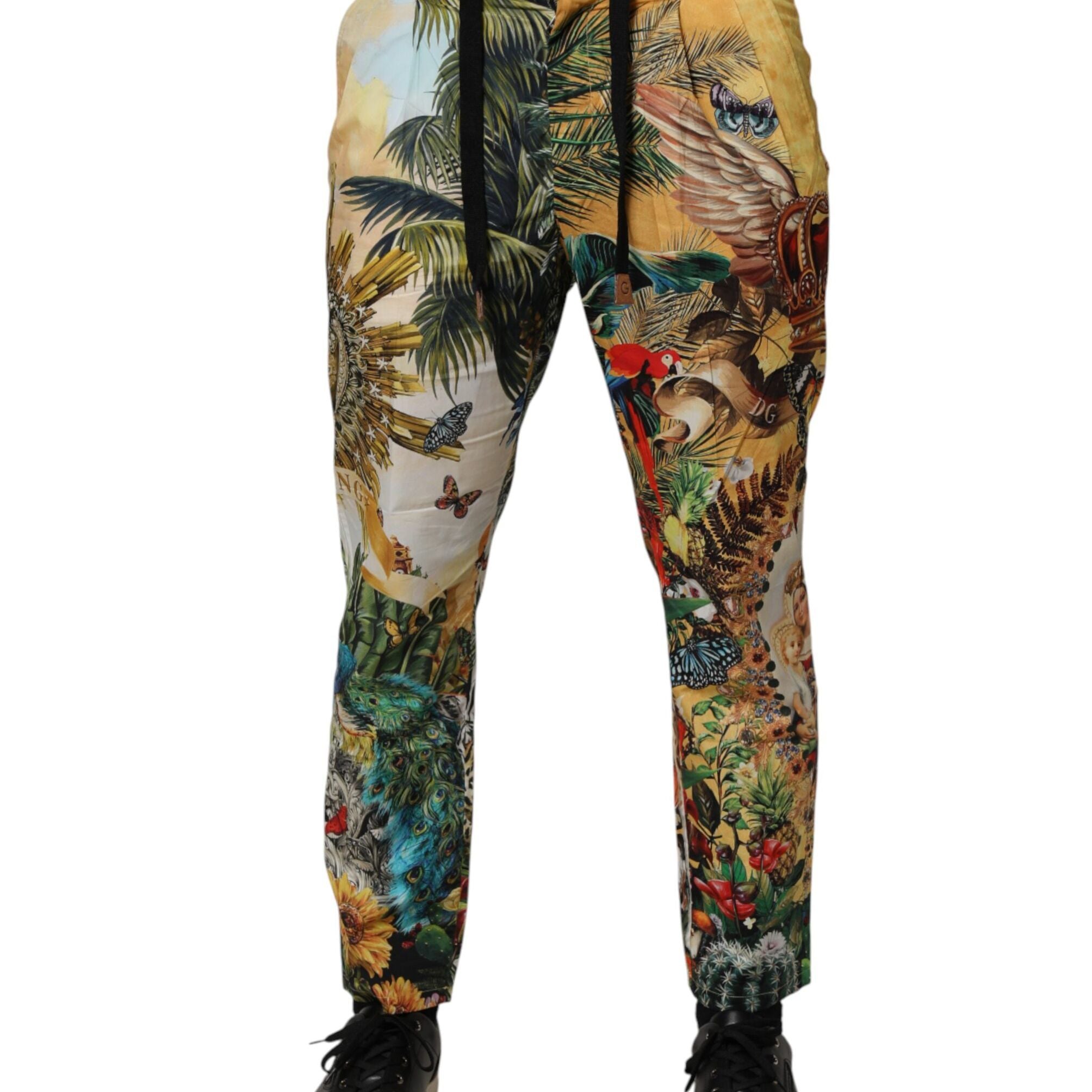 Dolce & Gabbana Multicolor Tropical King Lounge Trouser Pants