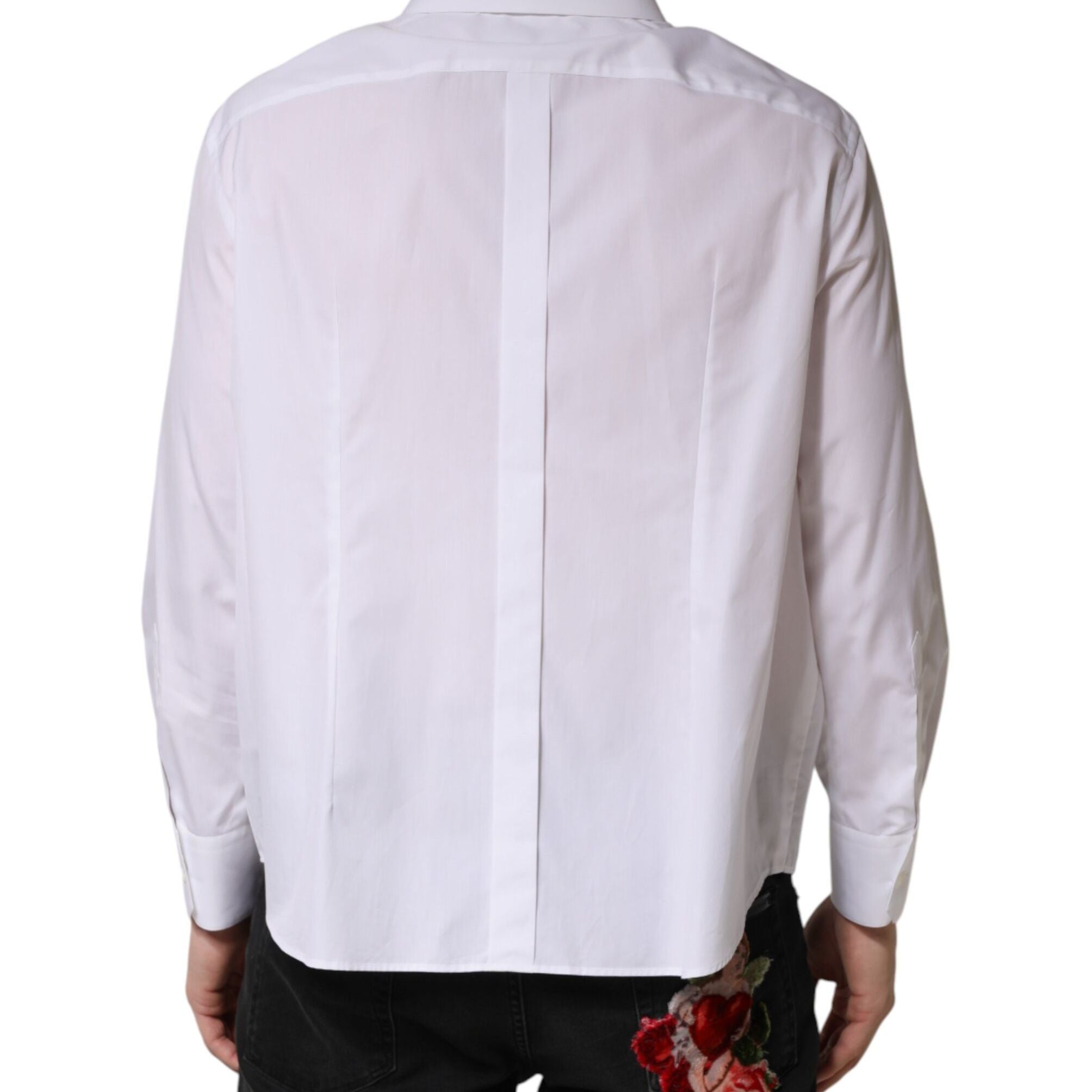Dolce & Gabbana White SARTORIA Cotton Collared Dress Shirt