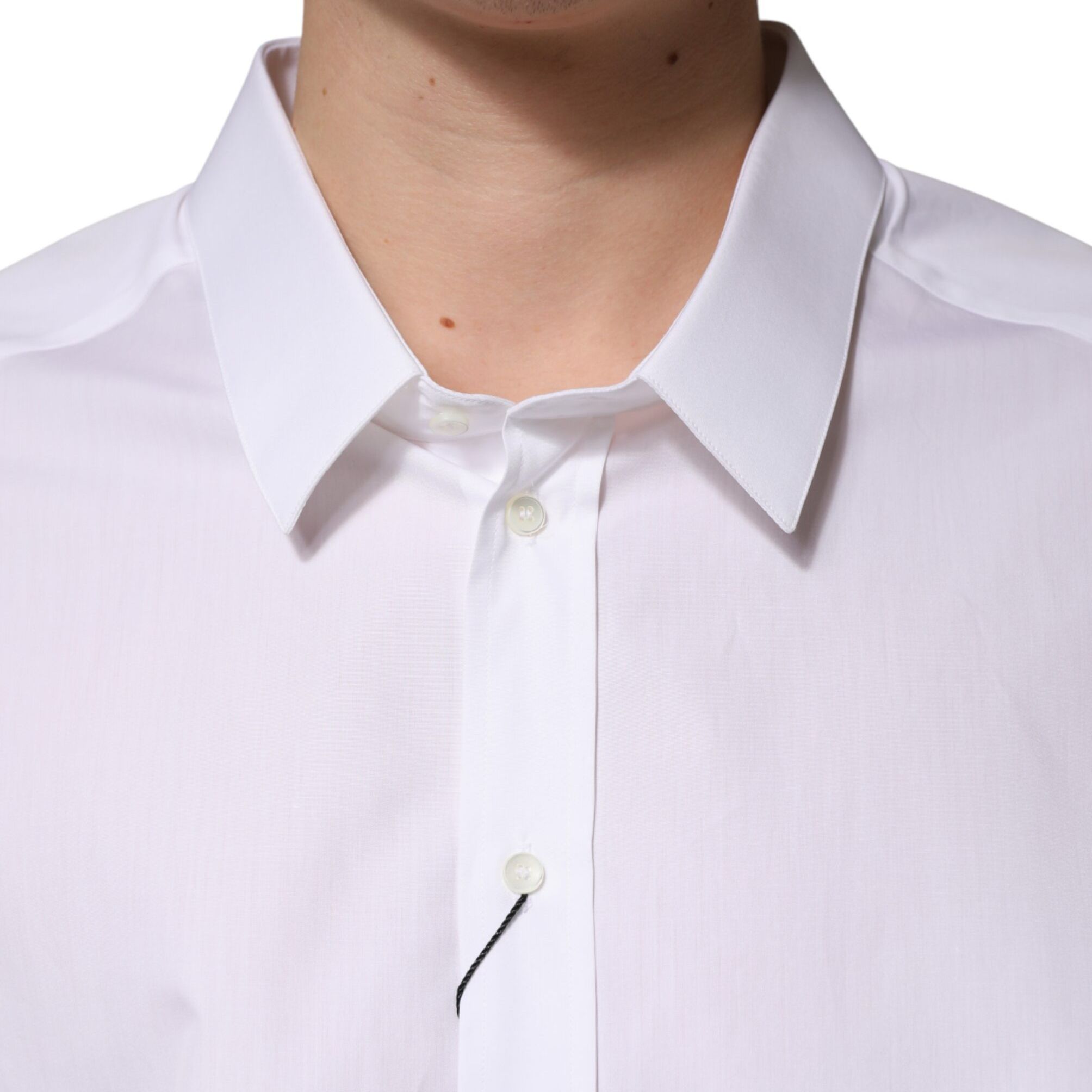 Dolce & Gabbana White SARTORIA Cotton Collared Dress Shirt