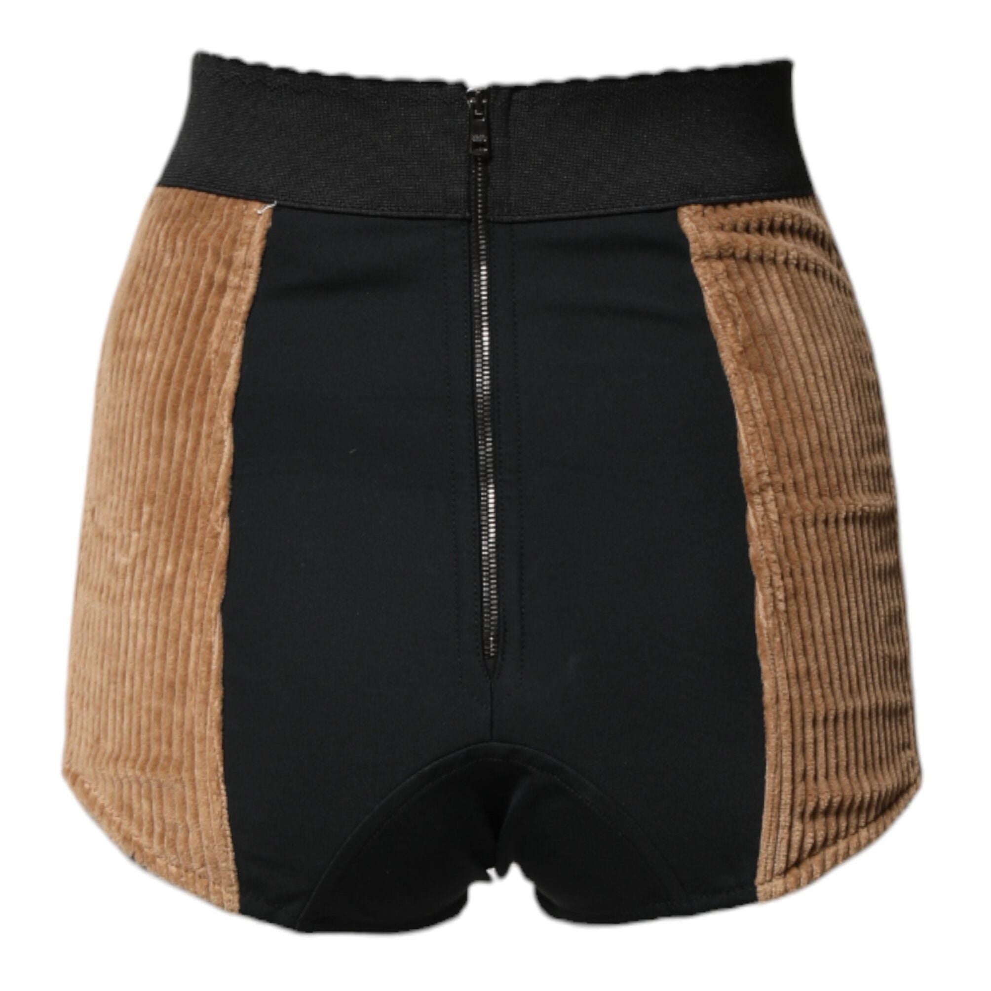 Dolce & Gabbana Brown Cotton High Waisted Hot Pants Shorts