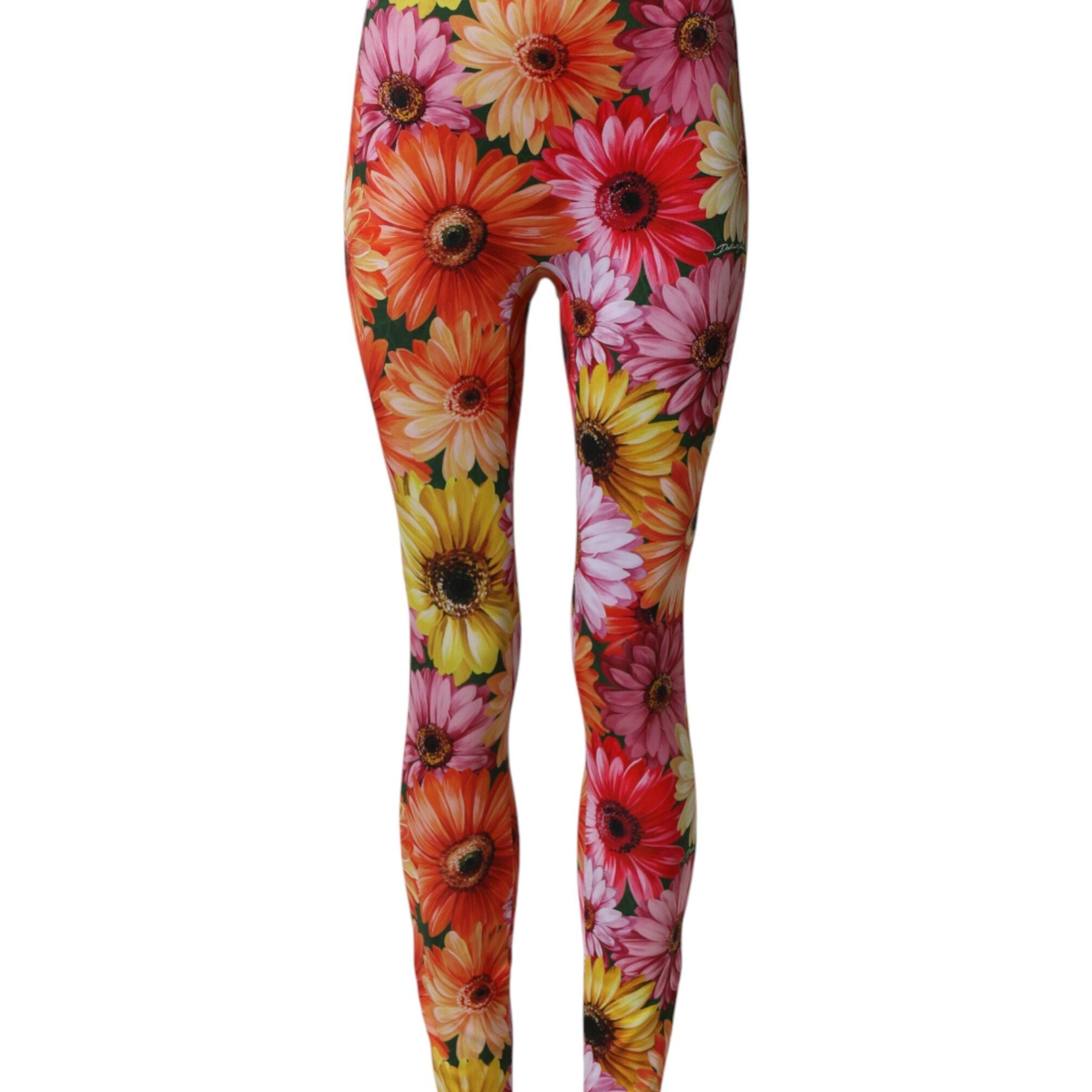 Dolce & Gabbana Multicolor Floral Leggings StretchWaist Pants