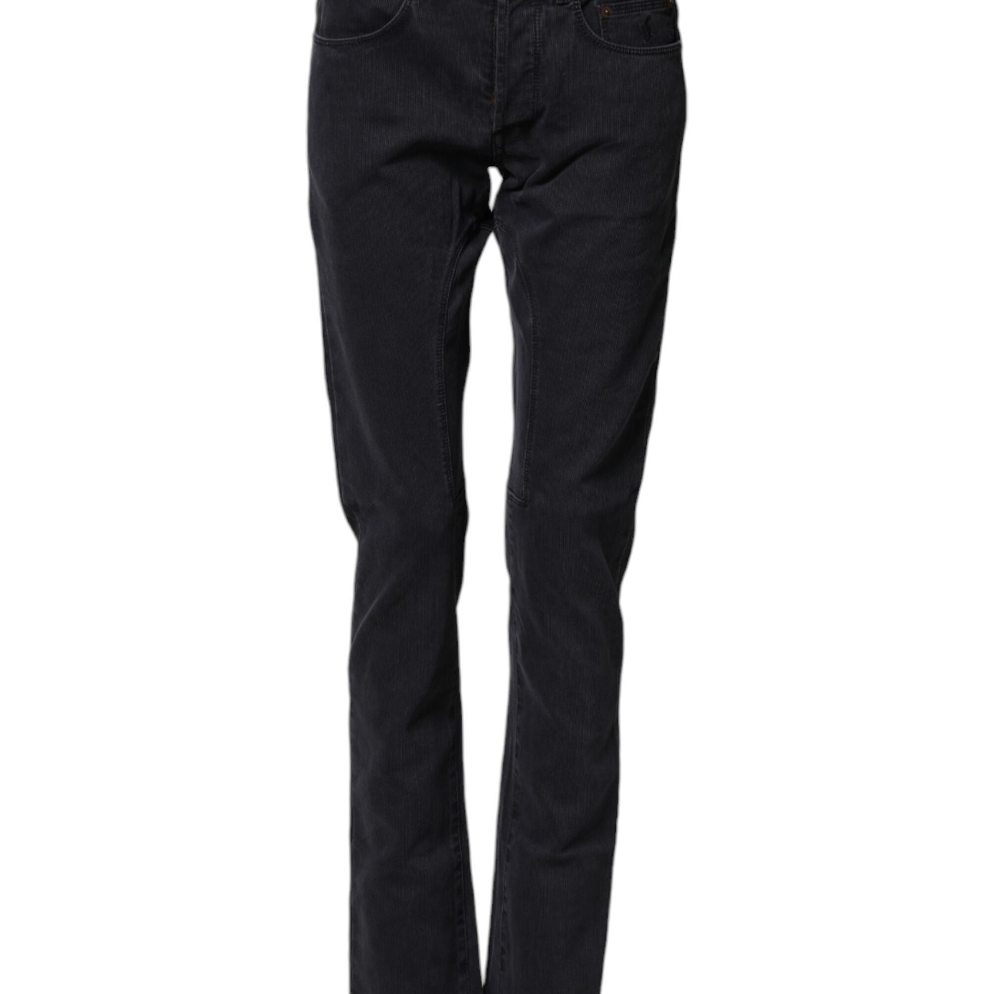Siviglia Black Cotton Straight Fit Women Denim Trouser Jeans