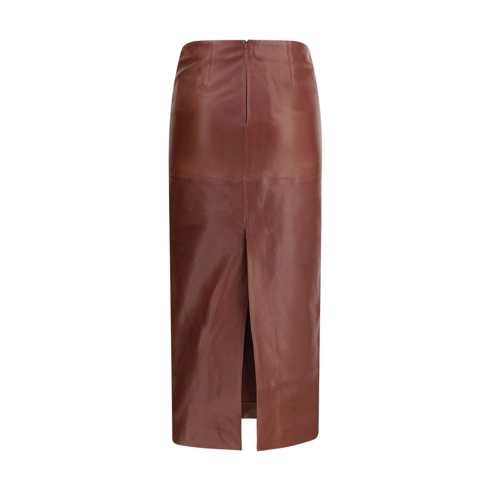 Petar Petrov Brown Lamb Ovis Aries Aries Skirt
