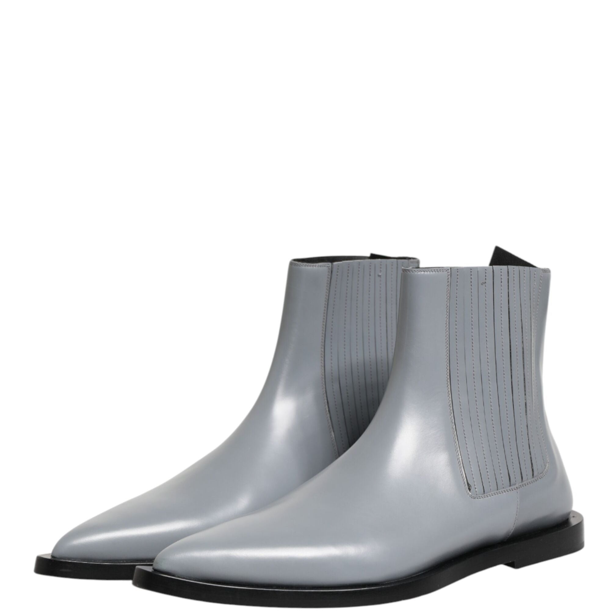 Dolce & Gabbana Light Gray Chelsea Short Ankle Boots Shoes