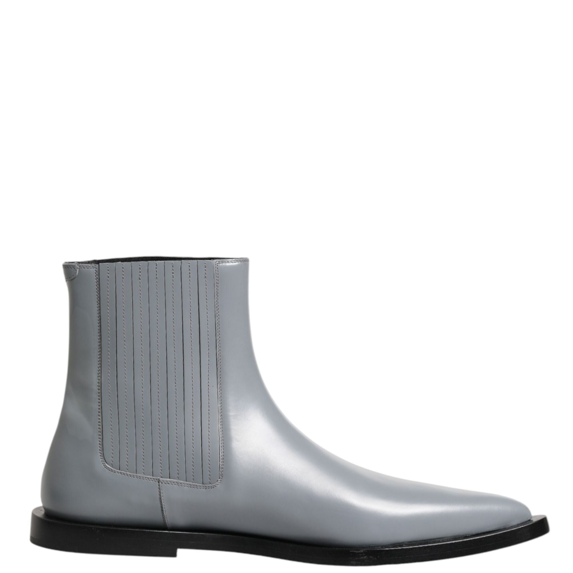 Dolce & Gabbana Light Gray Chelsea Short Ankle Boots Shoes
