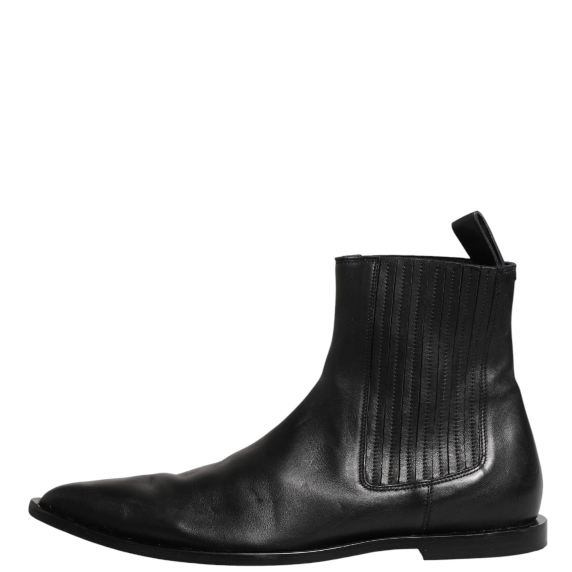 Dolce & Gabbana Black Chelsea Men Short Ankle Boots Shoes
