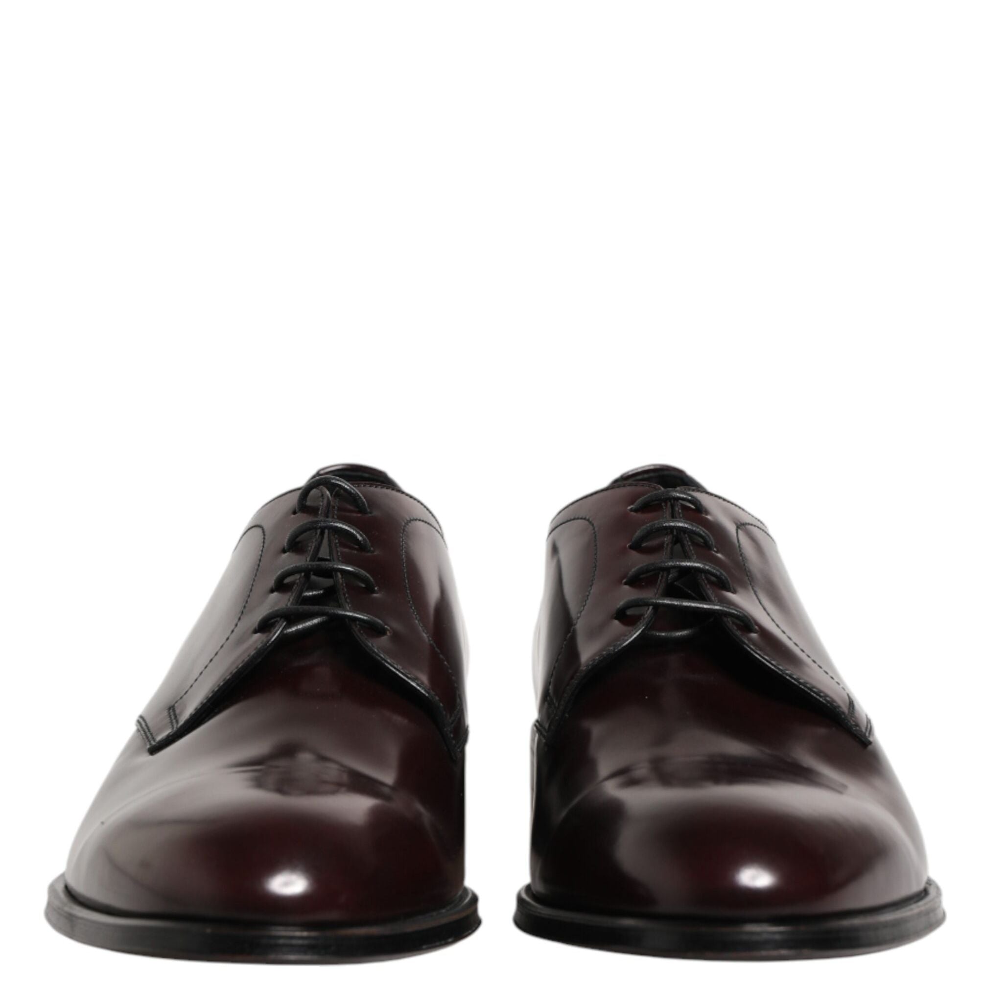 Dolce & Gabbana Black Lace Up Leather Dress Derby Men Shoes