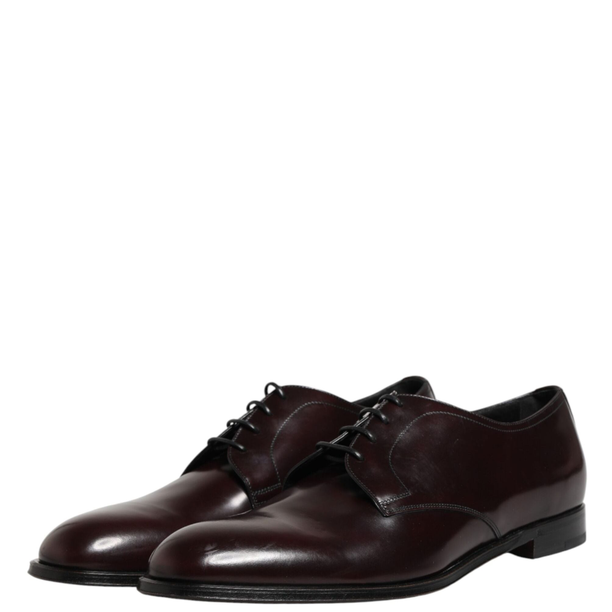Dolce & Gabbana Black Lace Up Leather Dress Derby Men Shoes