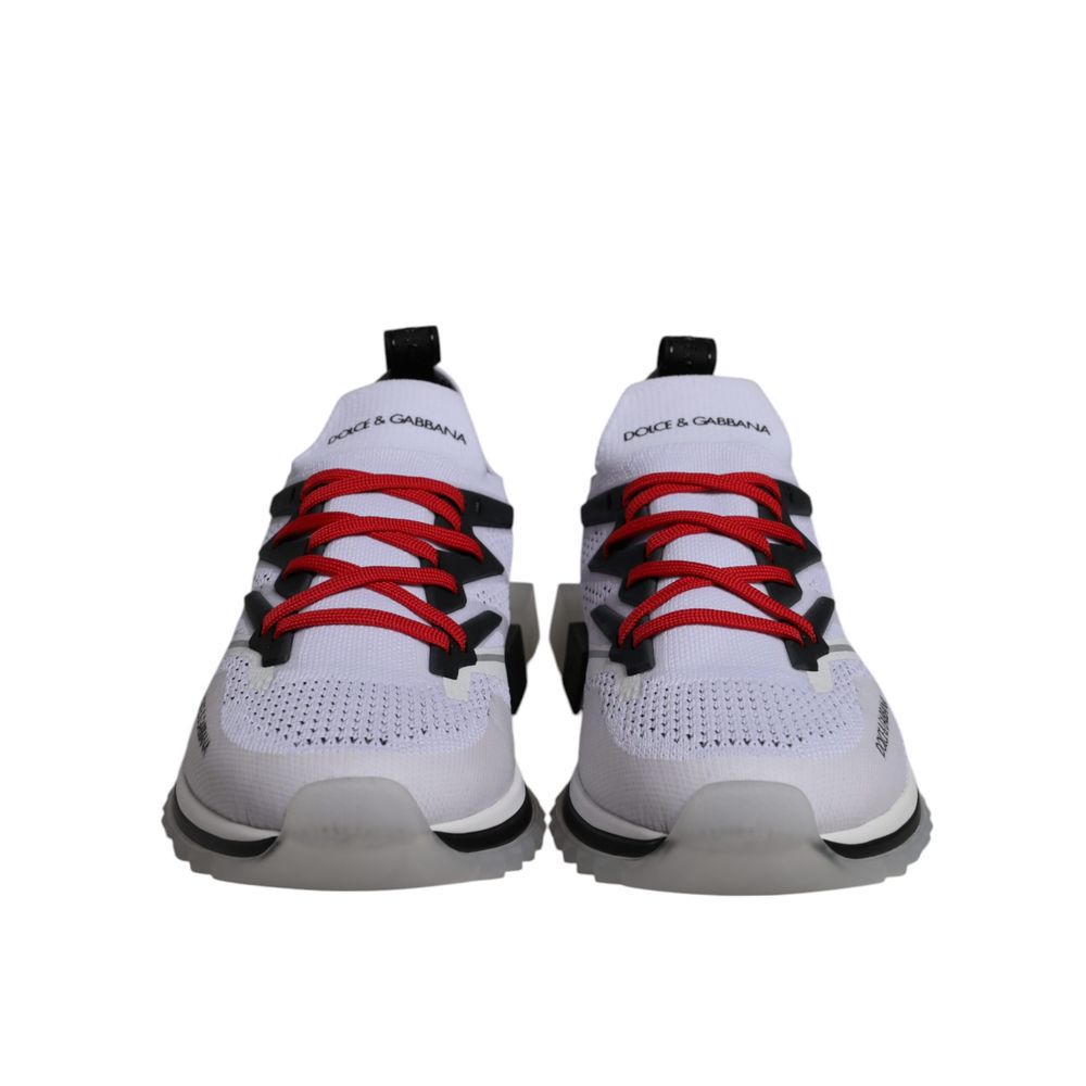 Dolce & Gabbana Black And White Polyester Athletic Sneakers