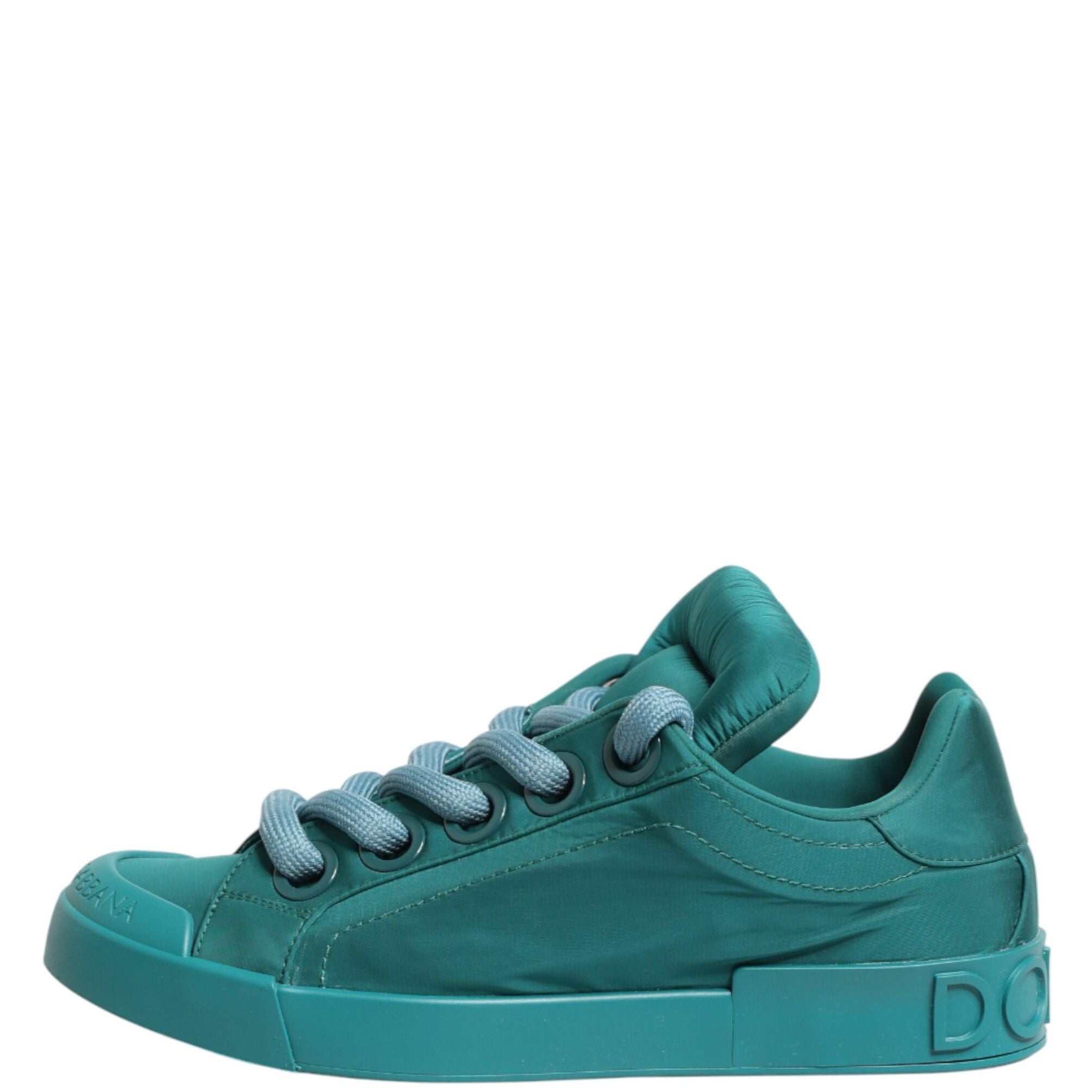 Dolce & Gabbana Teal Portofino Men Low Top Sneakers Shoes