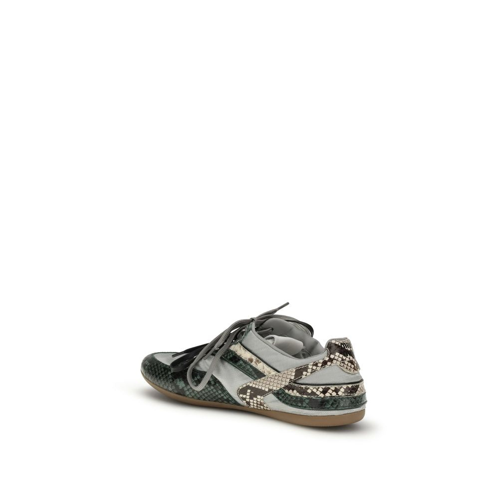 Miu Miu Gray Other Fibres Athletic Sneakers