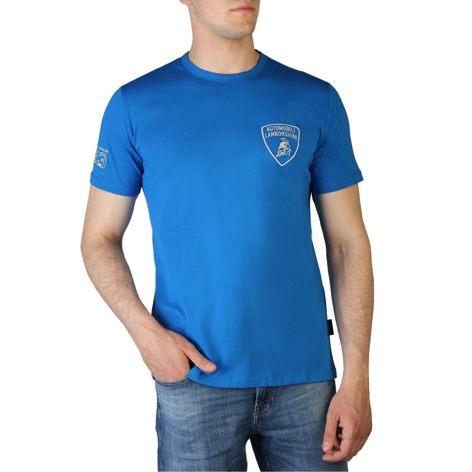 Lamborghini Blue Cotton T-Shirt