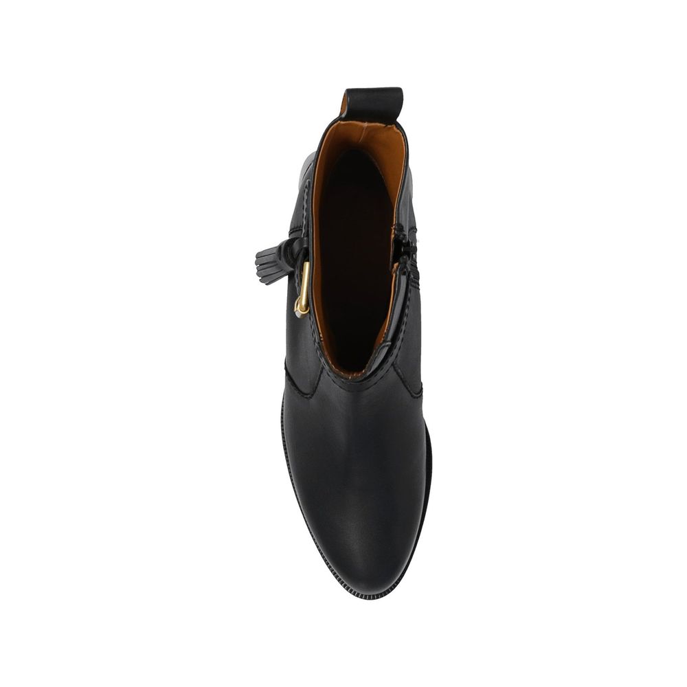 See By Chloé Black Calfskin Ankle Boots