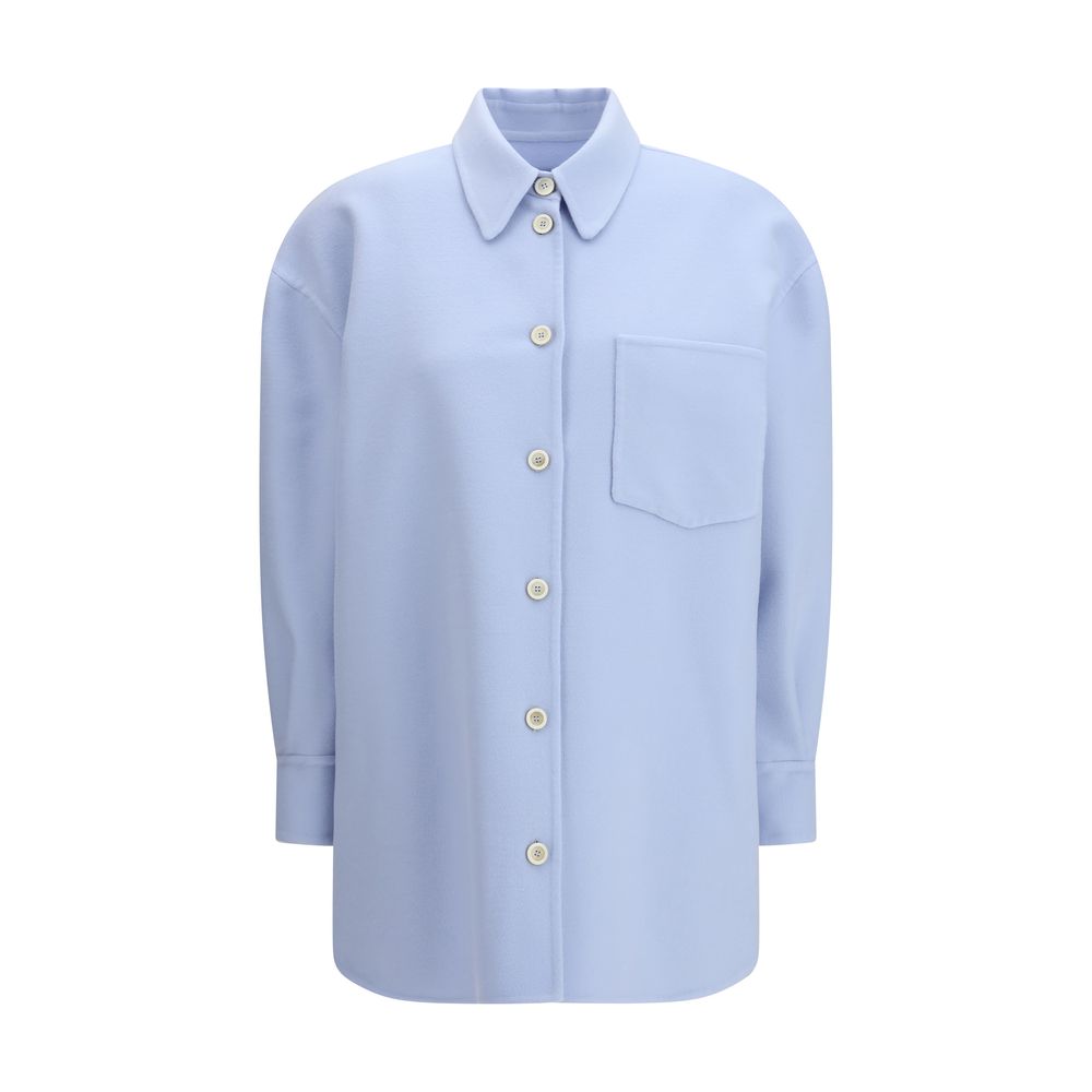 Fabiana Filippi Blue Wool Full-Length Jacket