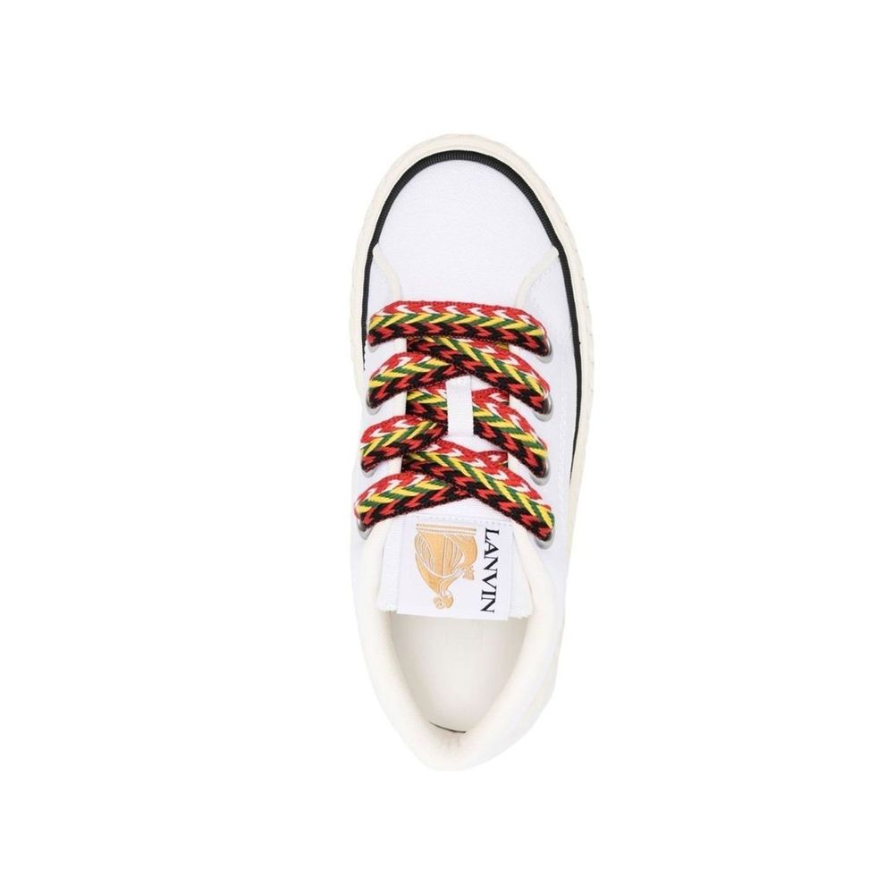 Lanvin White Cotton Low Top Sneakers