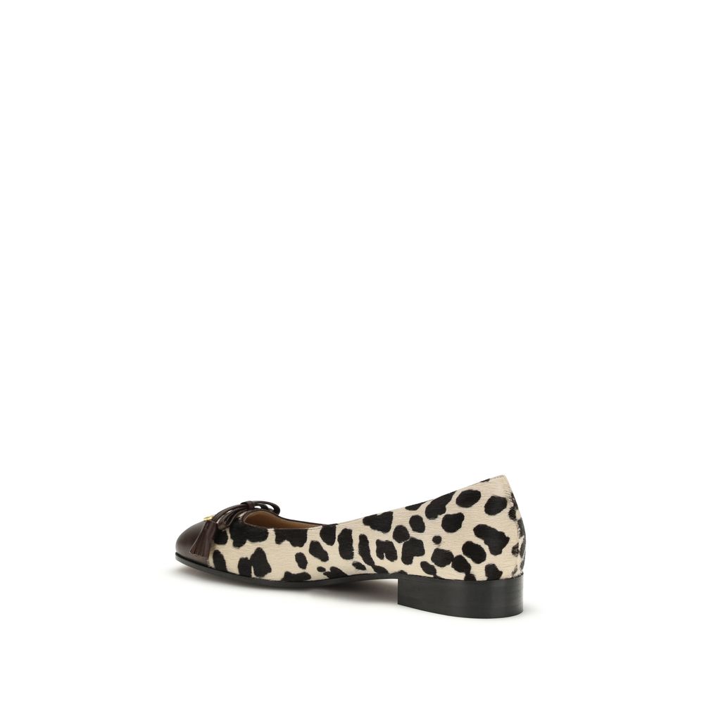 Valentino Garavani Multicolor Calf Leather Bos Taurus Ballet Flats