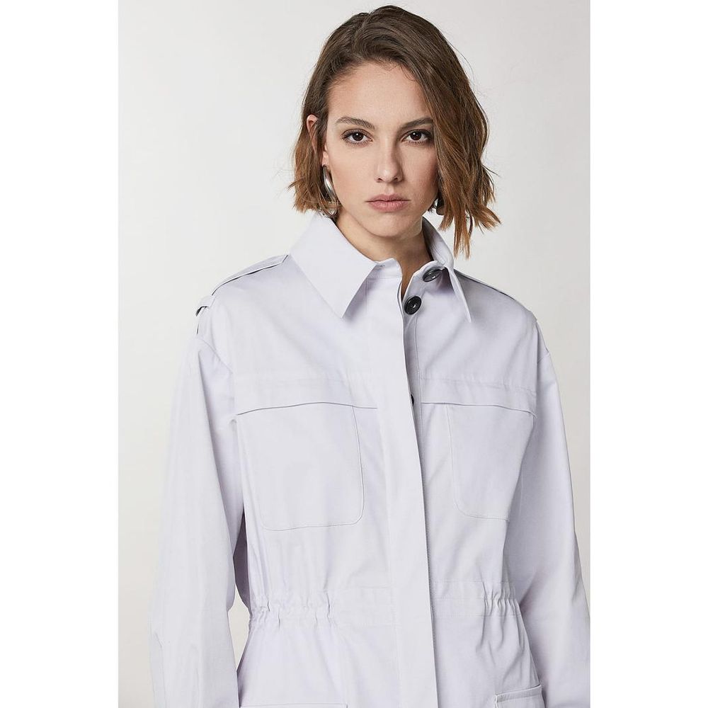 Patrizia Pepe Purple Polyester Coat