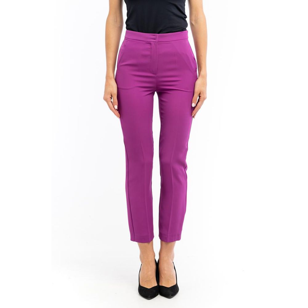 Patrizia Pepe Purple Polyester Casual Pants