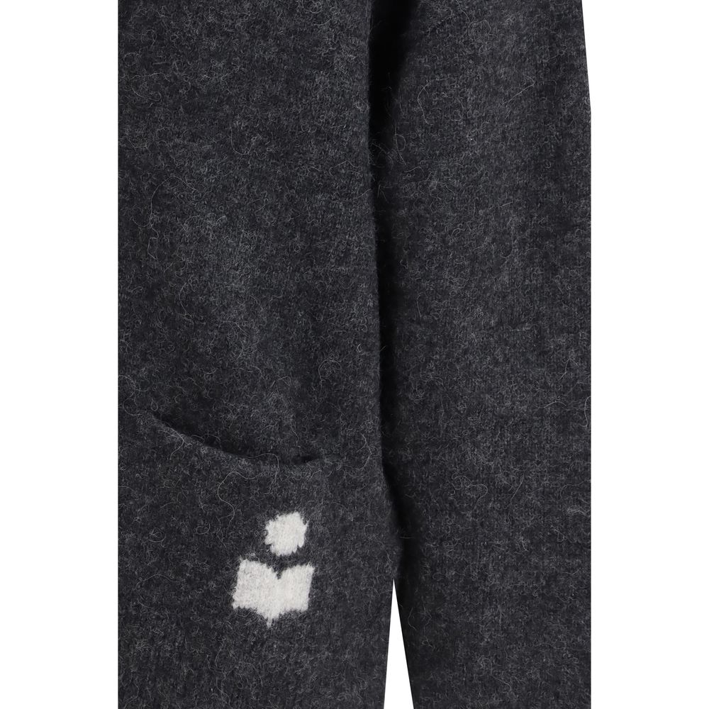 Marant Etoile Gray Alpaca Vicugna Pacos Cardigan
