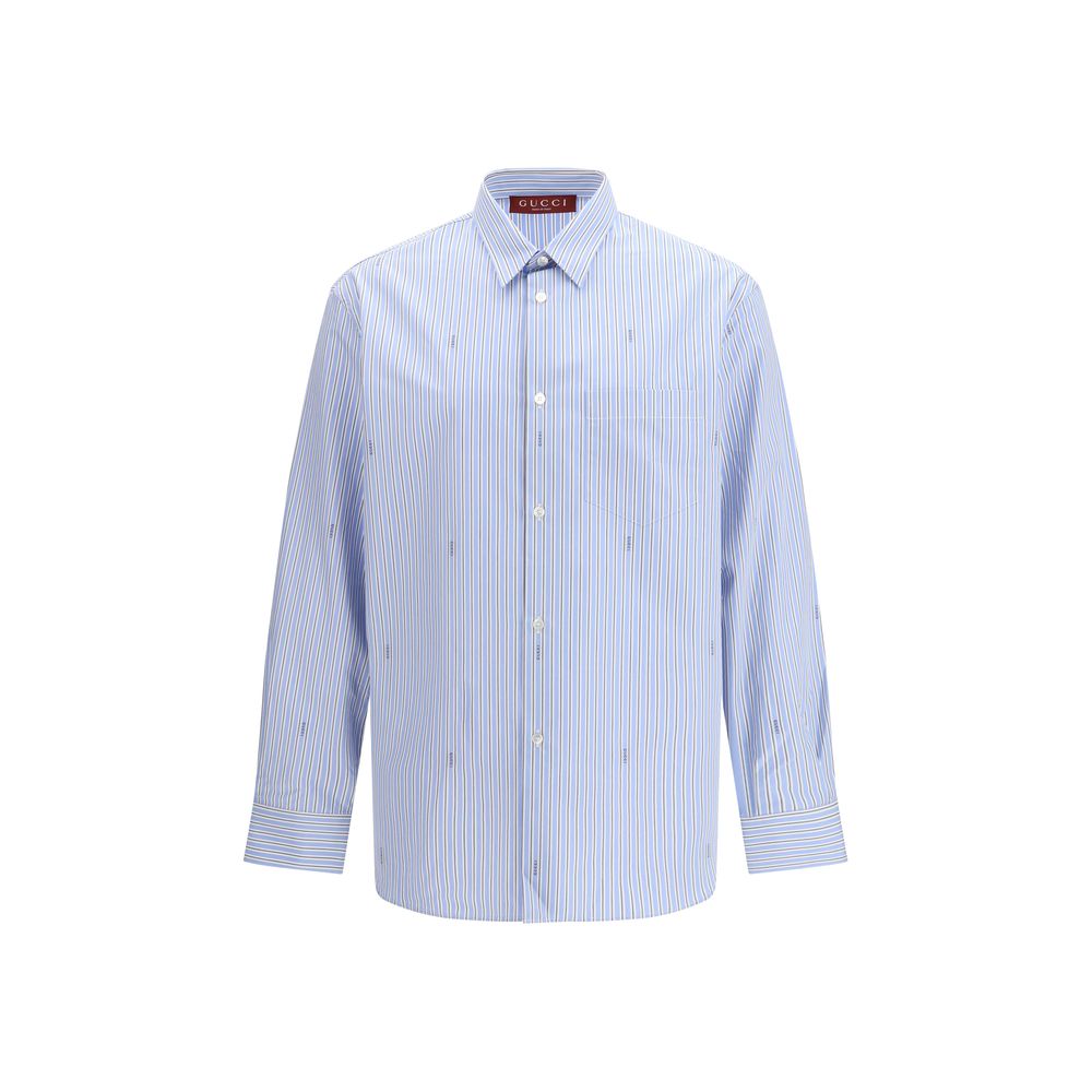 Gucci Blue Cotton Shirt