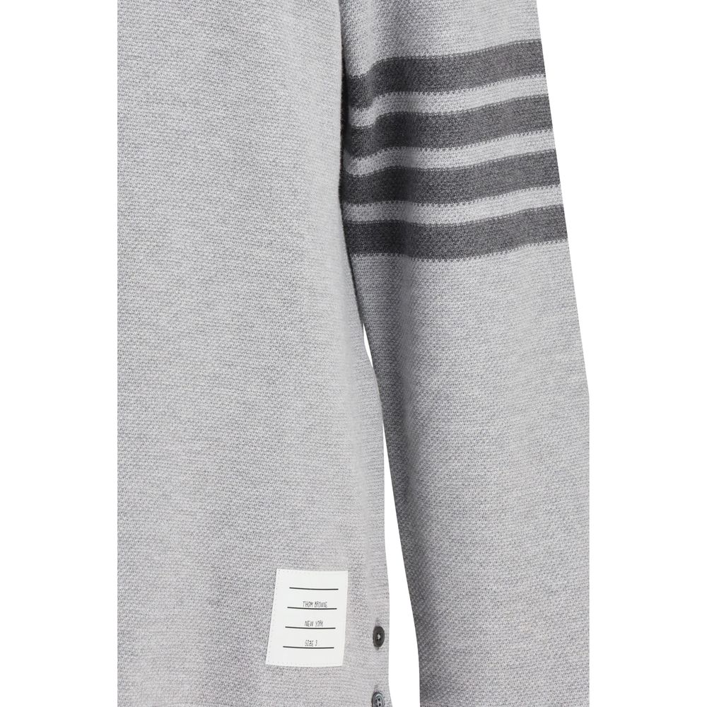 Thom Browne Gray Cotton Polo Shirt