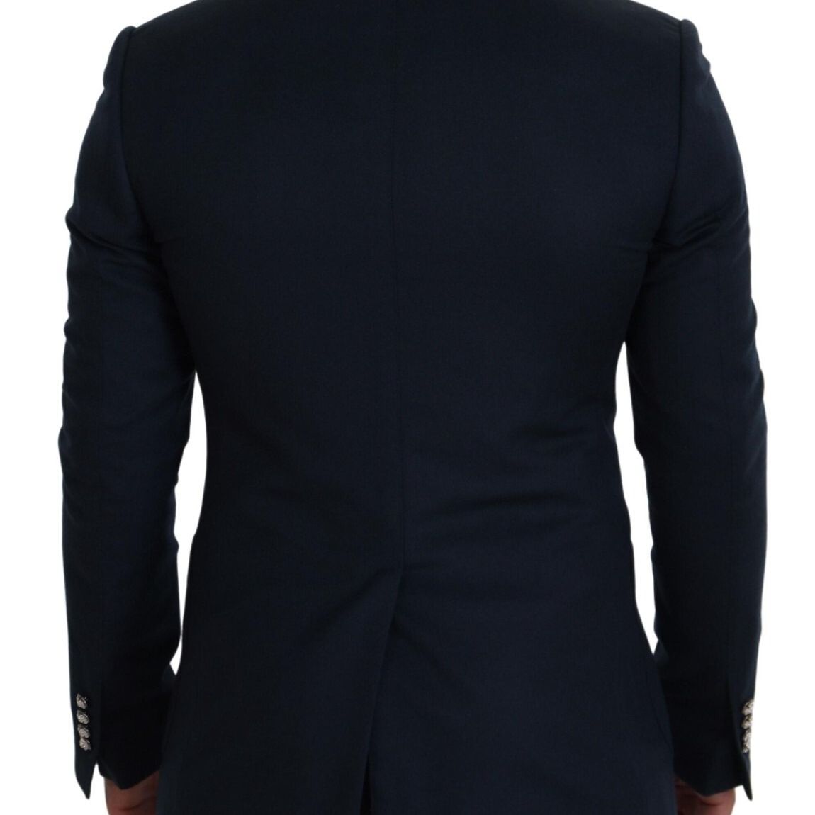 Dolce & Gabbana Blue Double Breasted Formal Coat Blazer