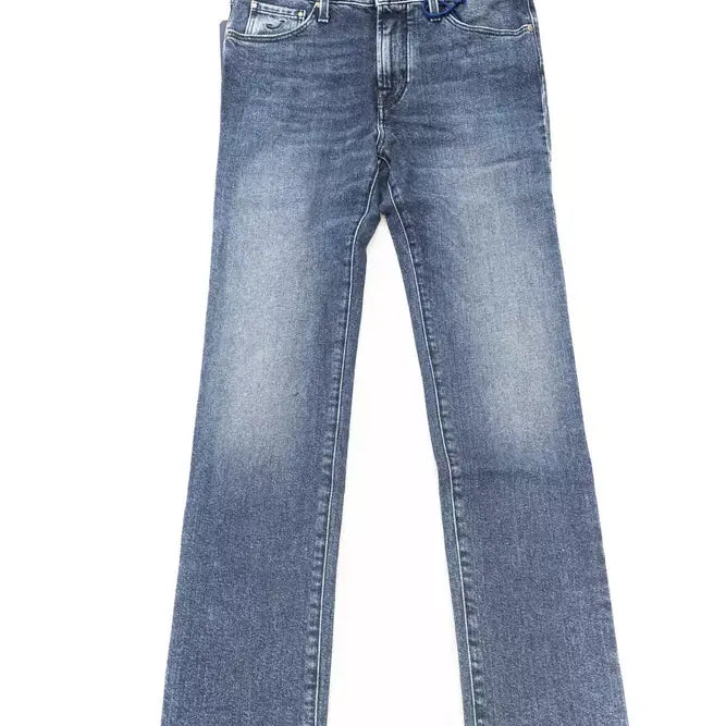 Jacob Cohen Blue Cotton Slim Fit Jeans