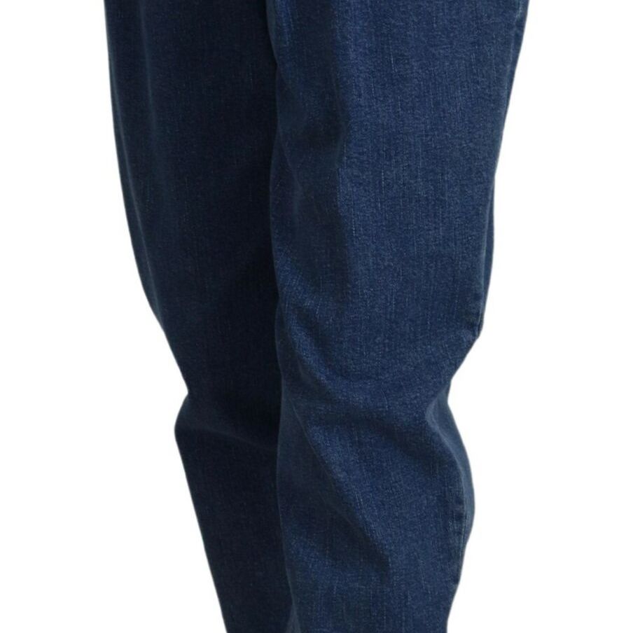 Dolce & Gabbana Blue Cotton High-Waisted Jean