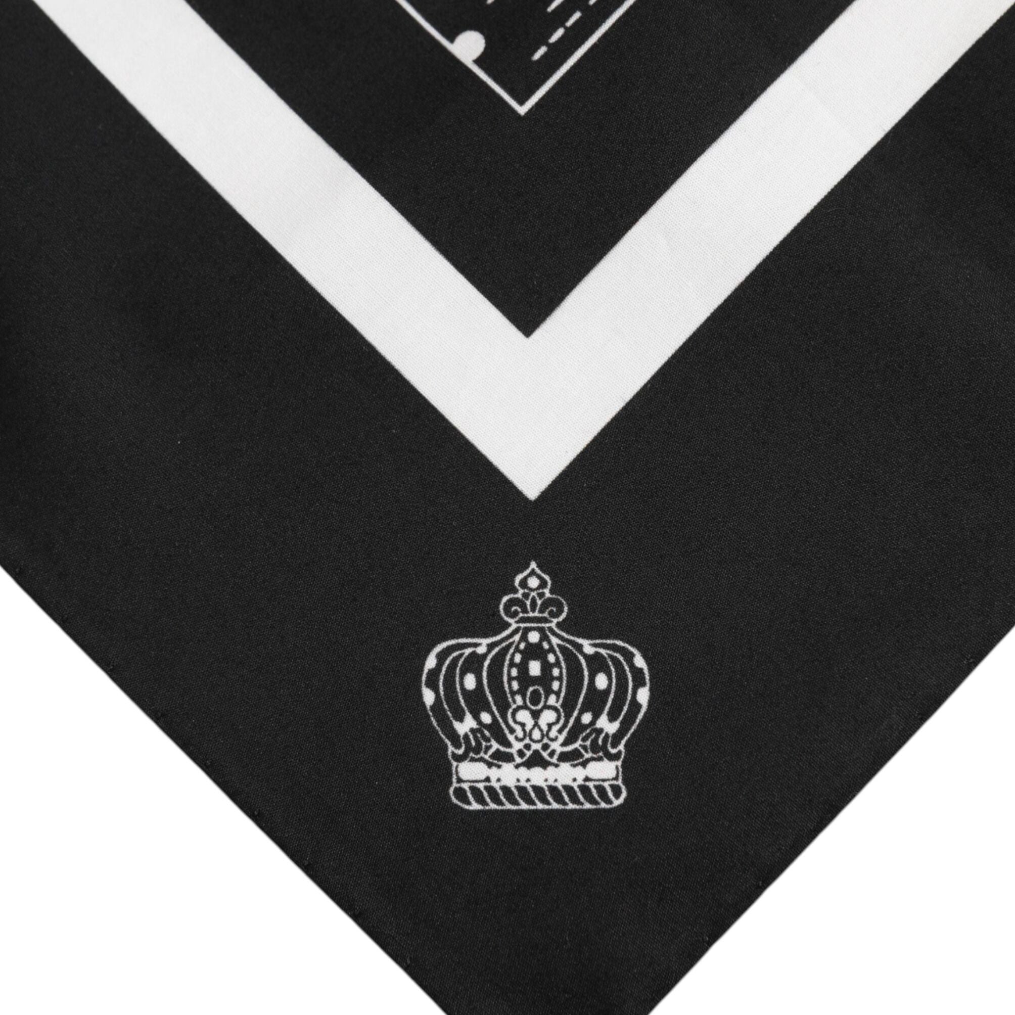 Dolce & Gabbana Black And White Cotton Foulard