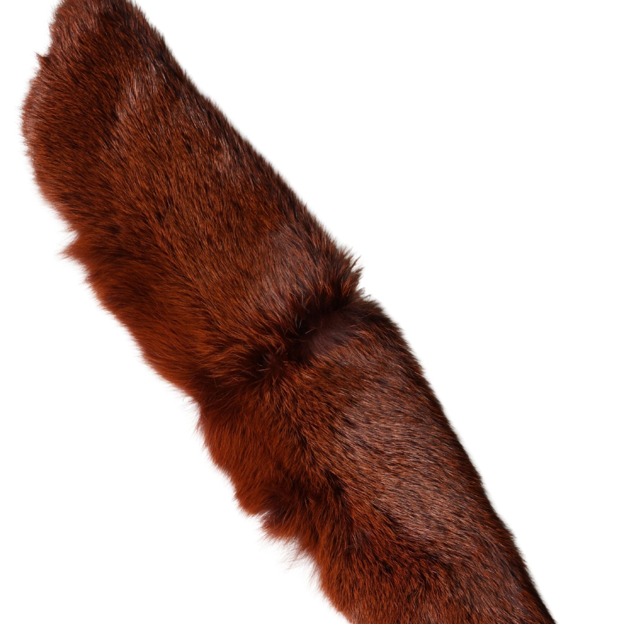 Dolce & Gabbana Brown Mink Fur Collar Women Neck Wrap 60cm x 14cm Scarf