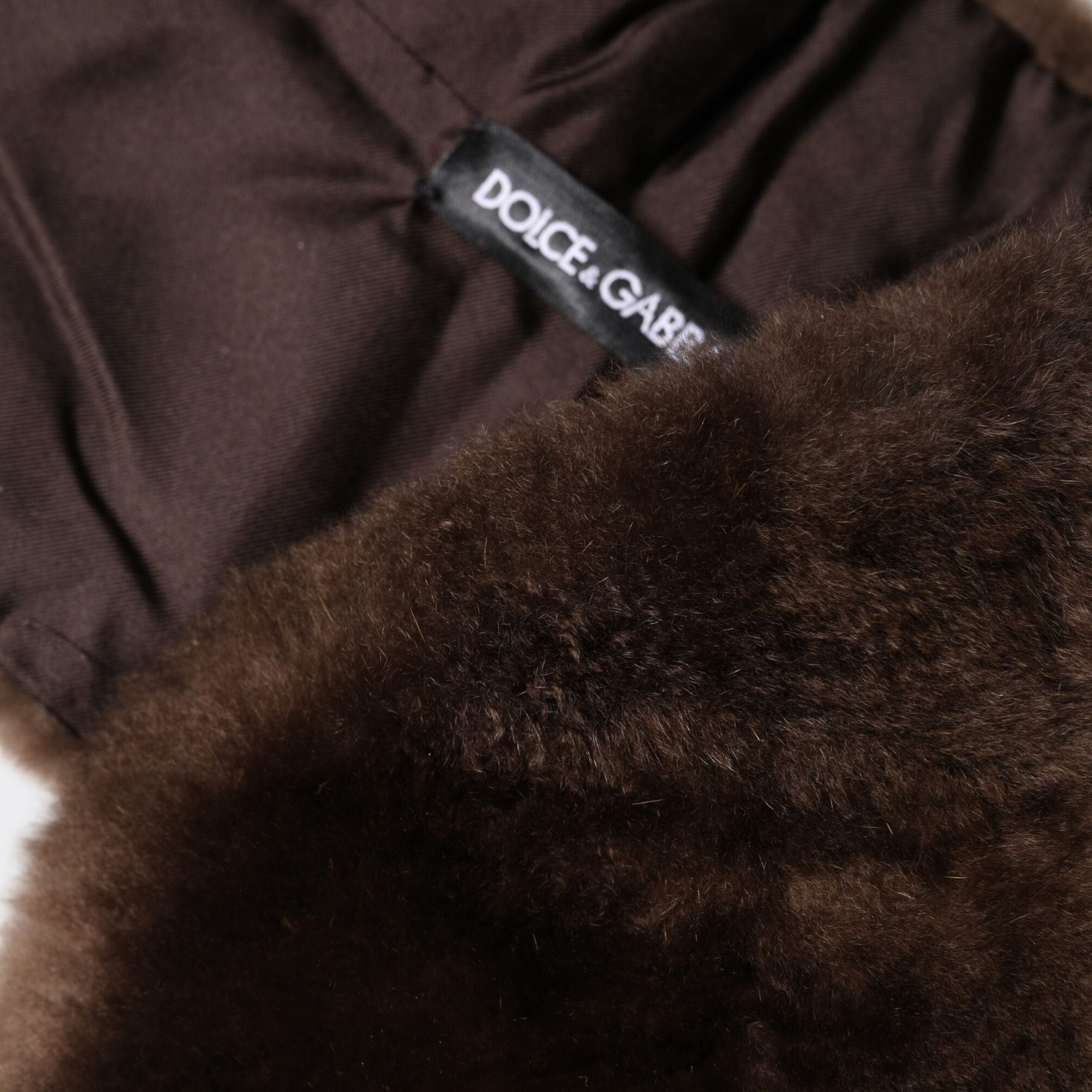 Dolce & Gabbana Brown Fur Shoulder Collar Neck Wrap 60cm x 14cm Scarf