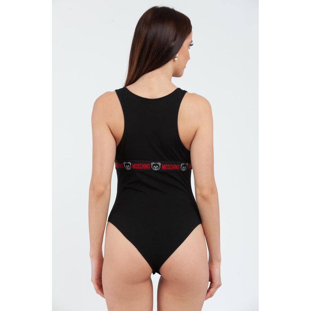 Moschino Black Cotton Bodysuit