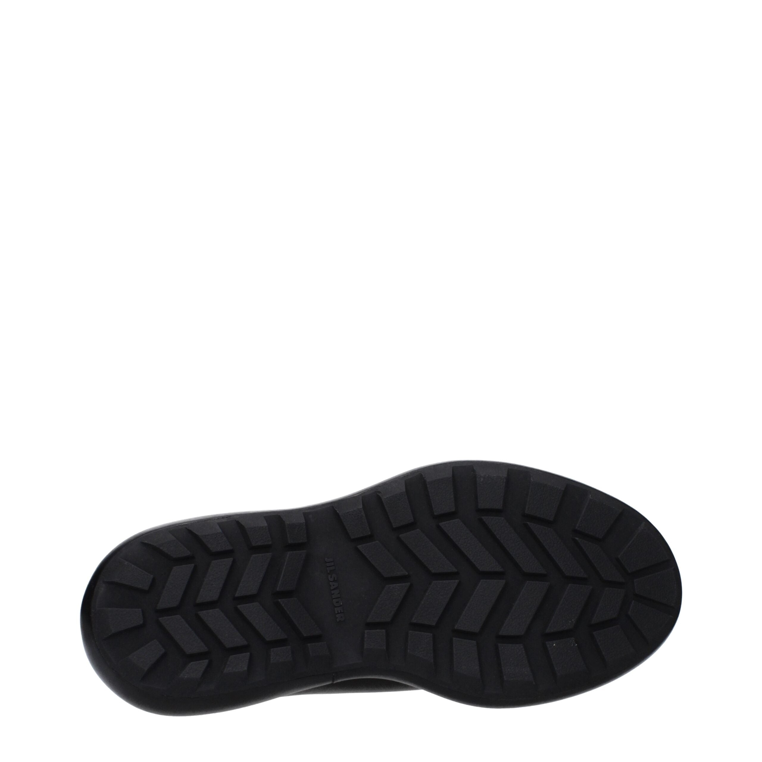 Jil Sander Black Leather Slip-On Loafers
