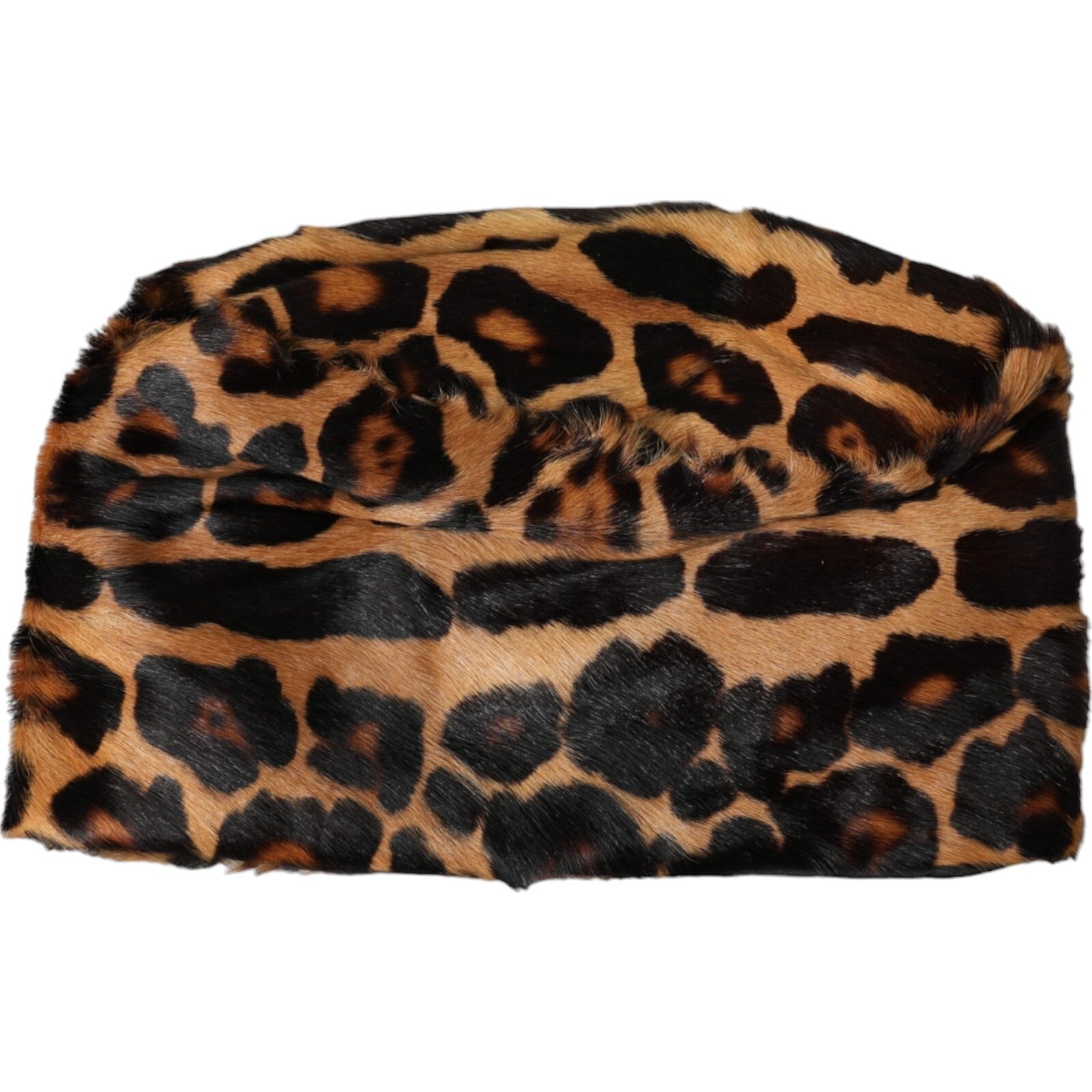 Dolce & Gabbana Brown Leopard Fur Women Bucket Capello Hat