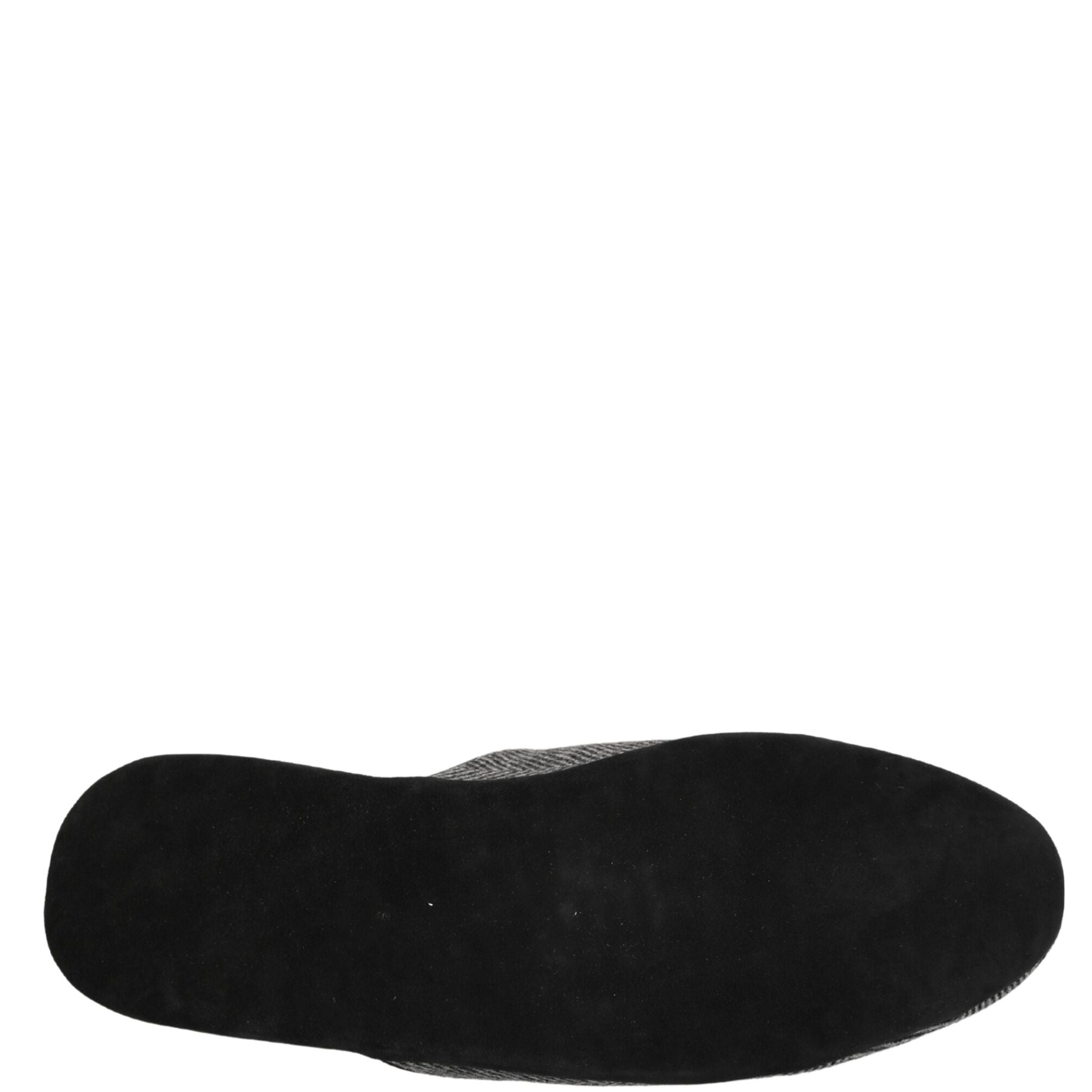 Dolce & Gabbana Grey Herringbone Cashmere Red Slippers Shoes