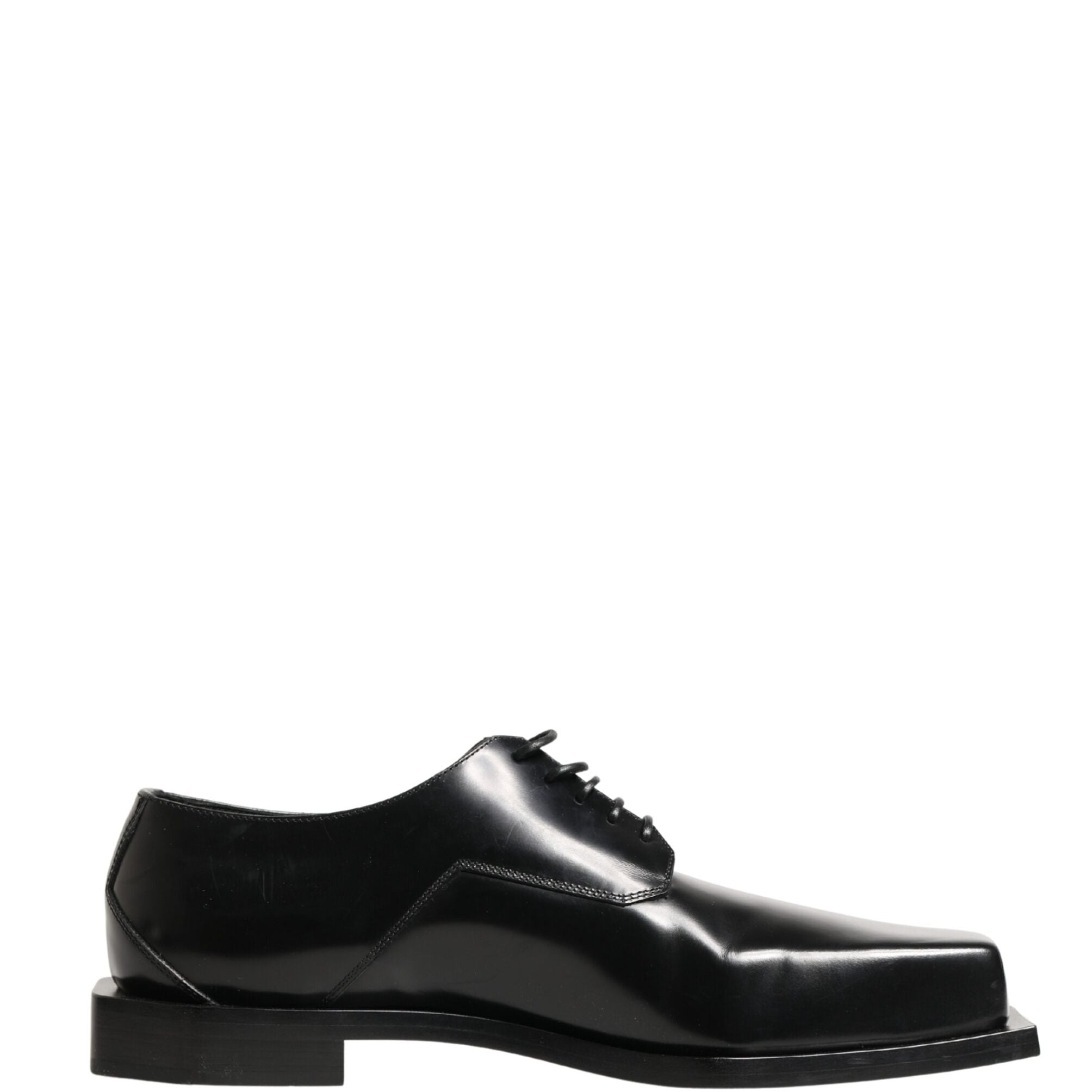 Dolce & Gabbana Black Matte Lace-Up Leather Dress Derby Shoes