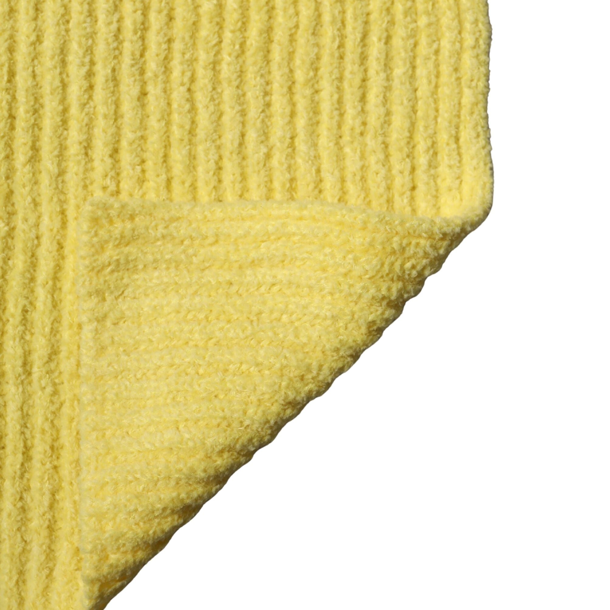 Dolce & Gabbana Yellow Cotton Knitted Neck Foulard 270cm x 31cm Men Scarf