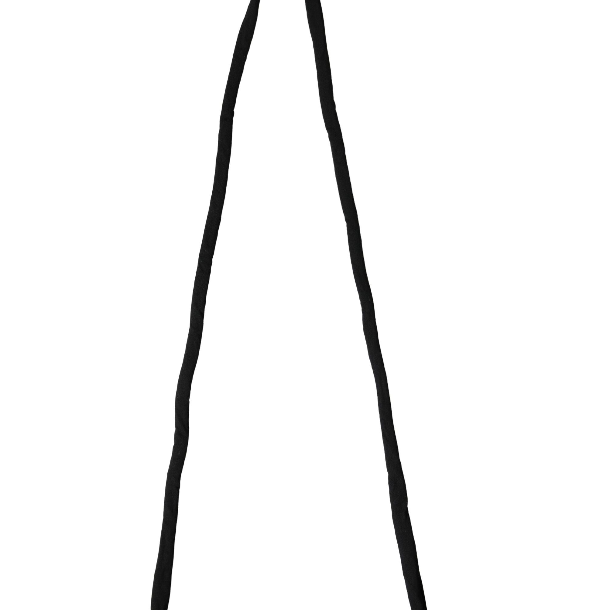 Dolce & Gabbana Black Wool Knitted Neck Foulard 259cm x 17cm Men Scarf