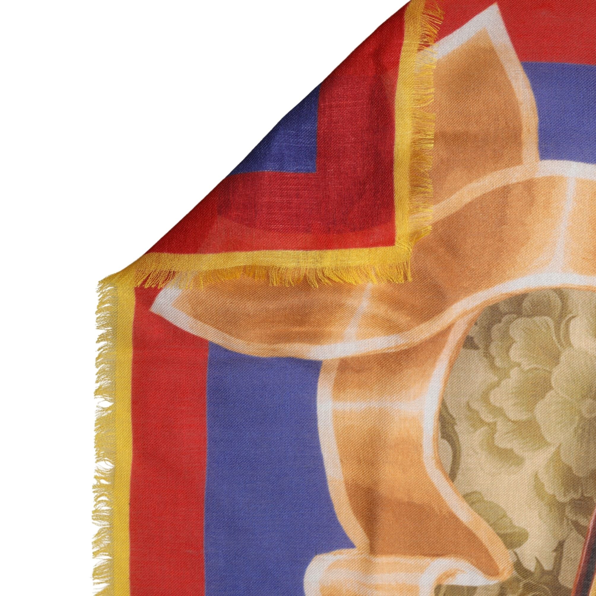 Dolce & Gabbana Multicolor Italy China Shawl Wrap 140cm x 130cm Scarf