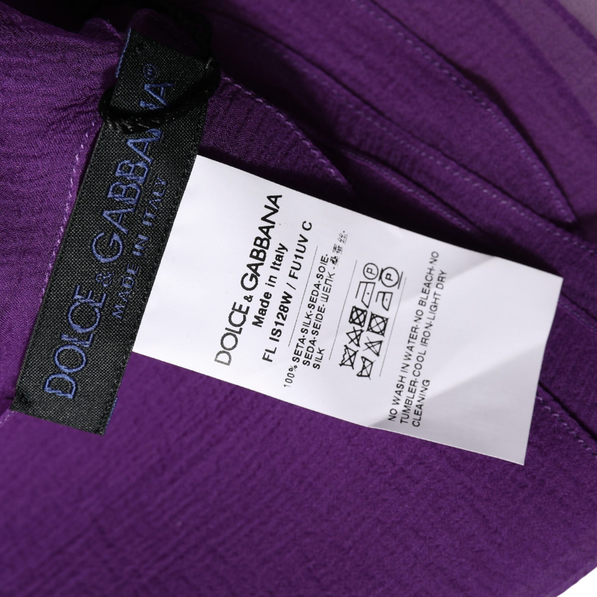 Dolce & Gabbana Purple Silk Neck Wrap Shawl Stole 200cm x 134cm Scarf