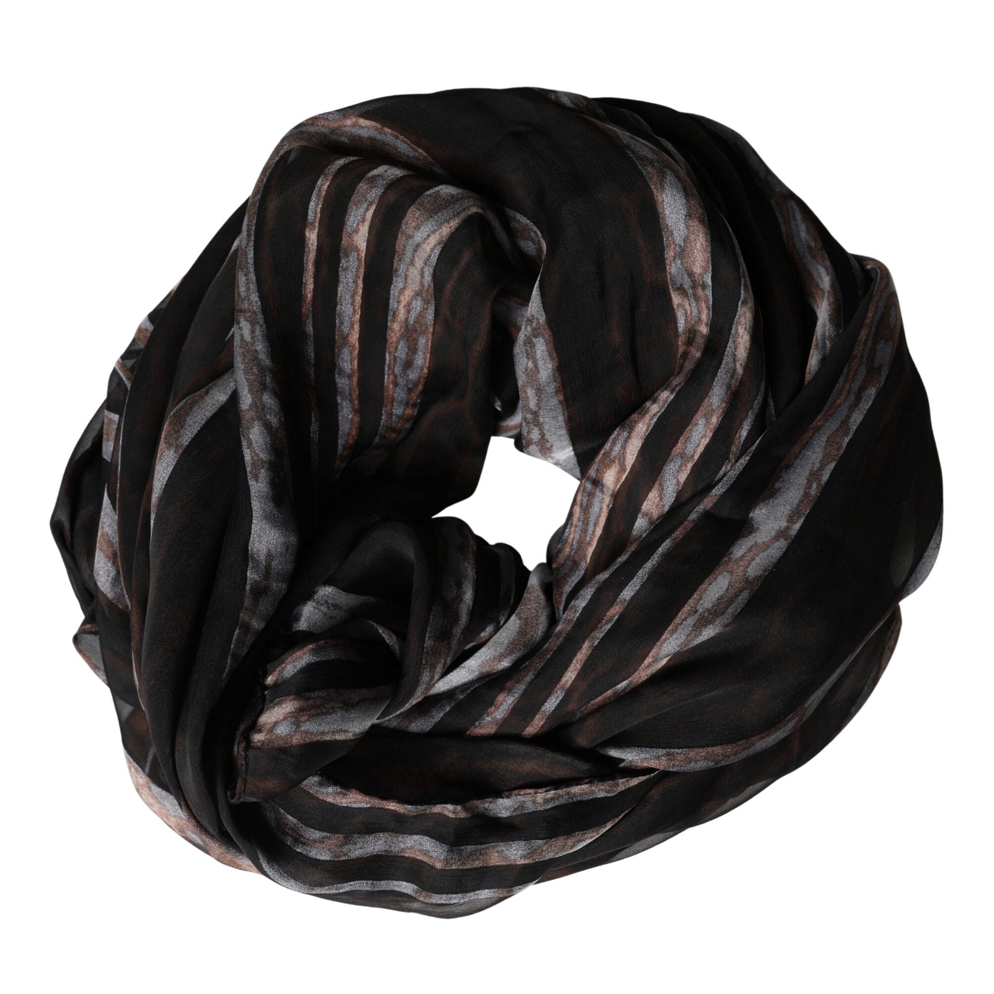 Dolce & Gabbana Black Stripes Silk Wrap Shawl Stole 193cm x 131cm Scarf