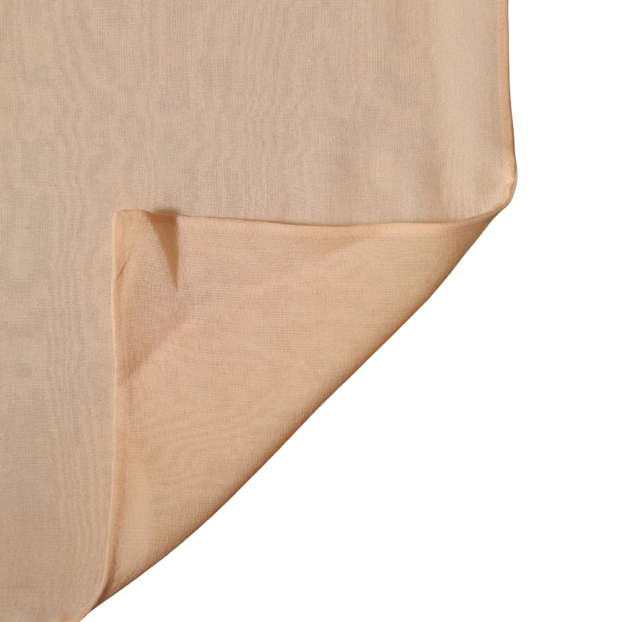 Dolce & Gabbana Beige Silk Sash Wrap Foulard Stole 292cm x 19cm Scarf