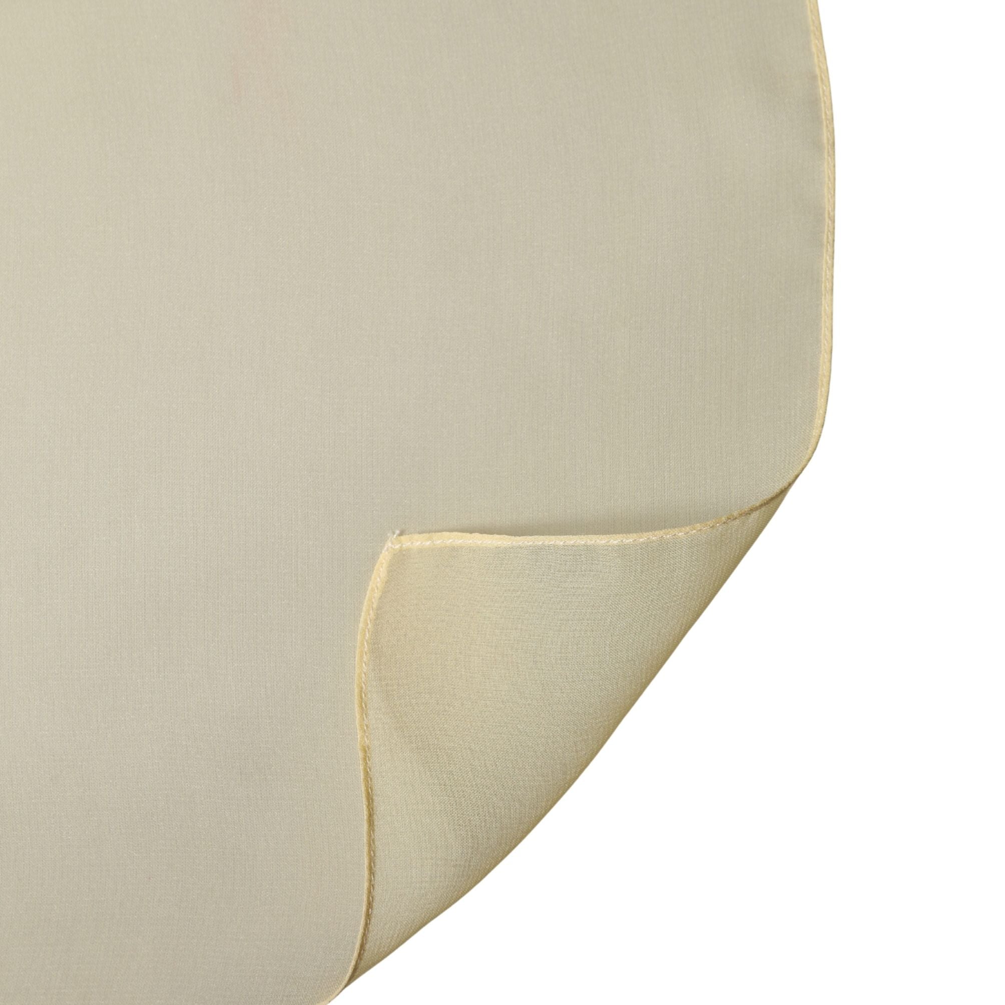Dolce & Gabbana Light Yellow Silk Wrap Shawl Foulard 100cm x 99cm Scarf